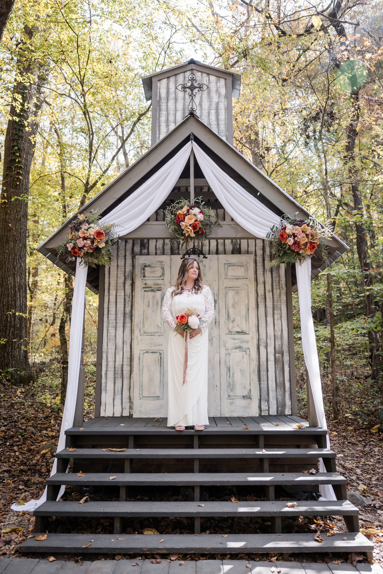 Fall bride portrait