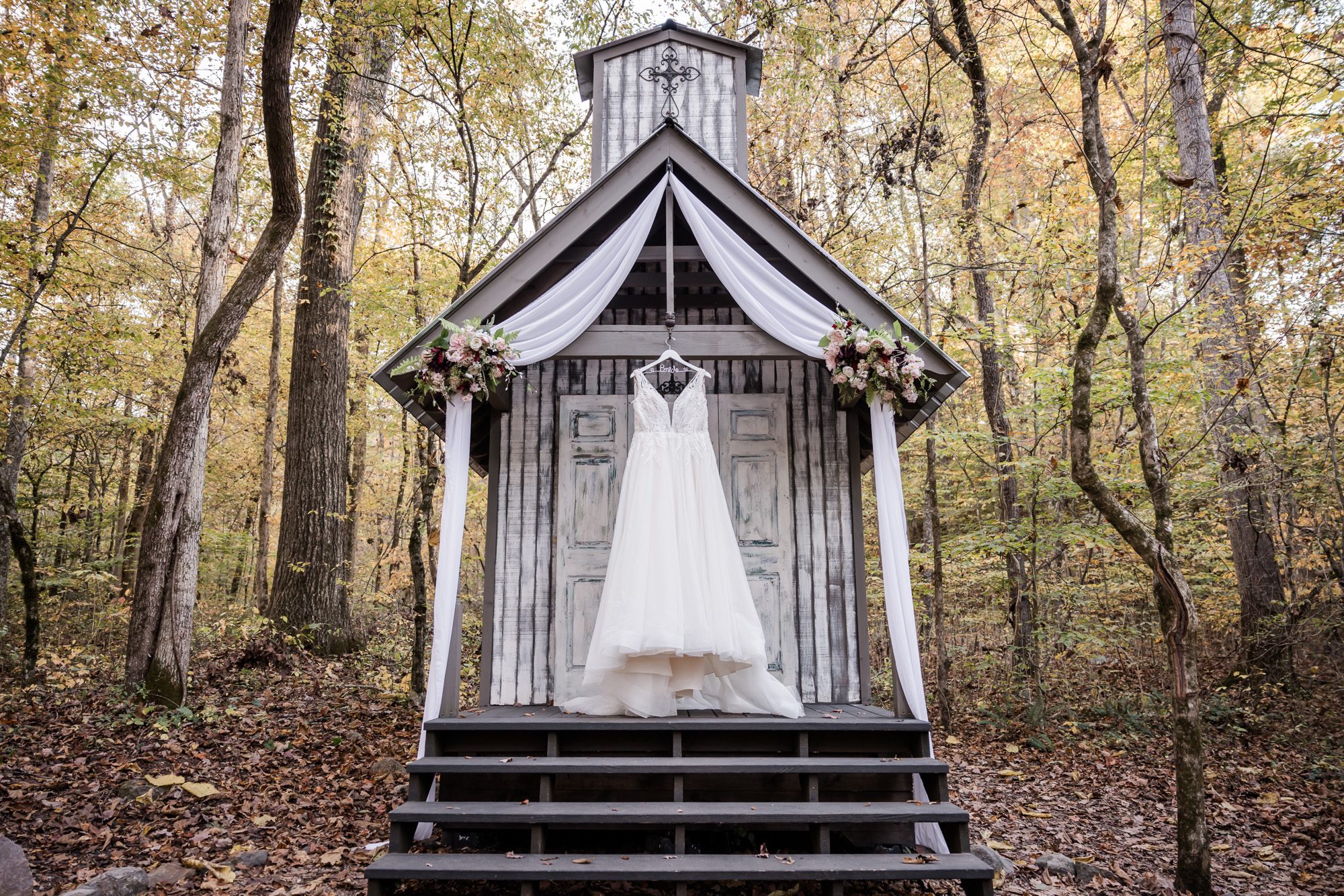 Outdoor October Forest Wedding