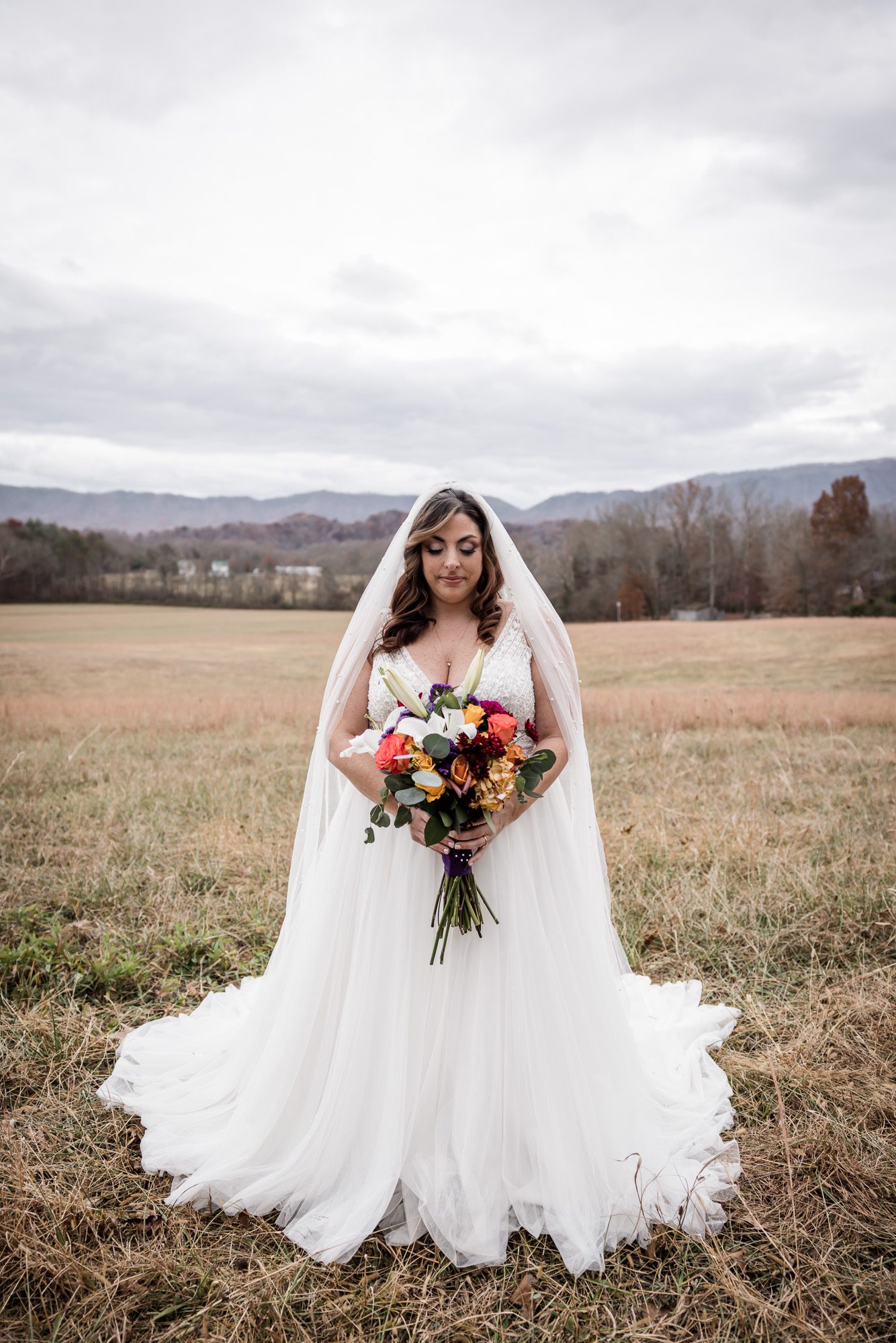 Smoky Mountain bride portrait