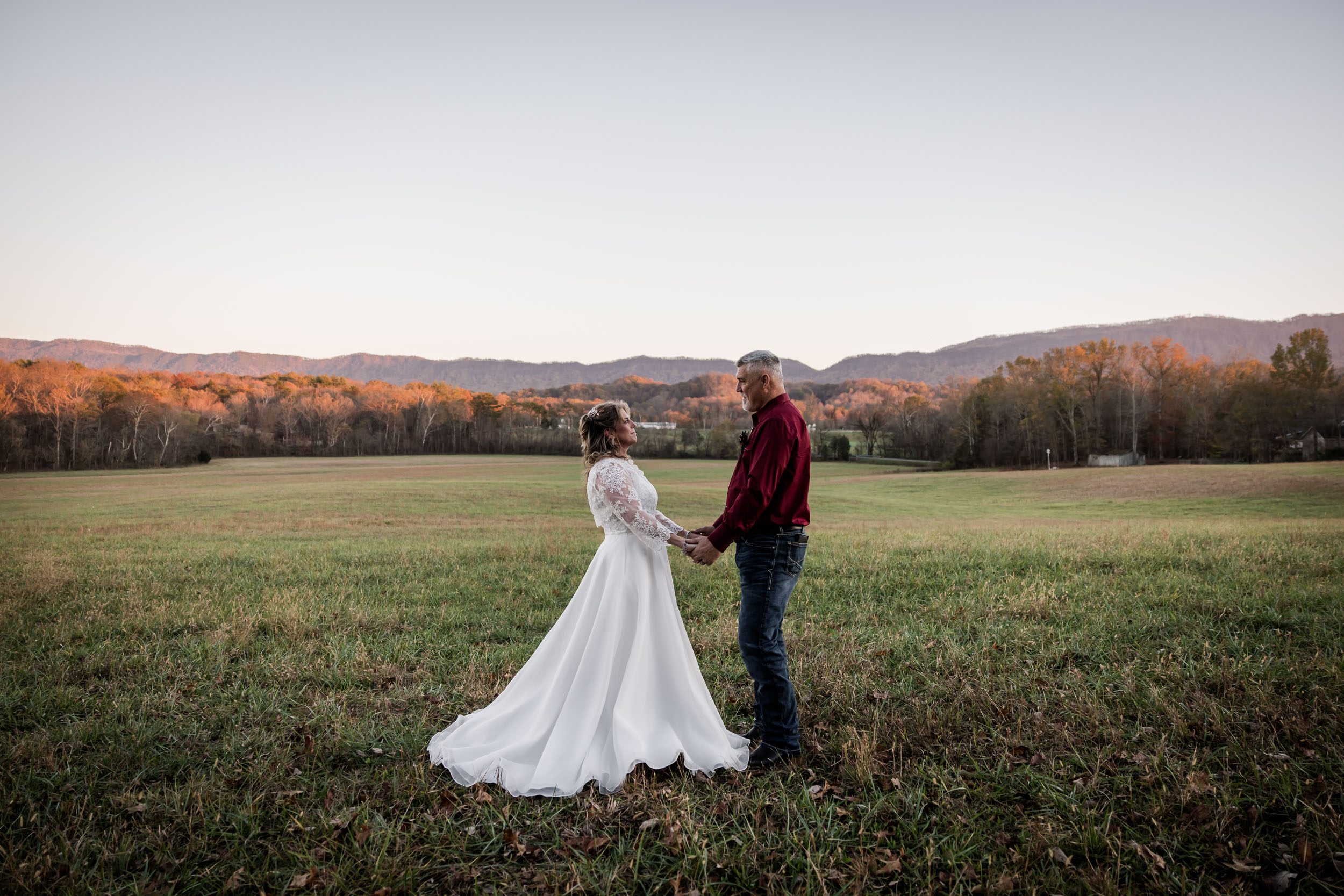 Smoky Mountain Bride and Groom 