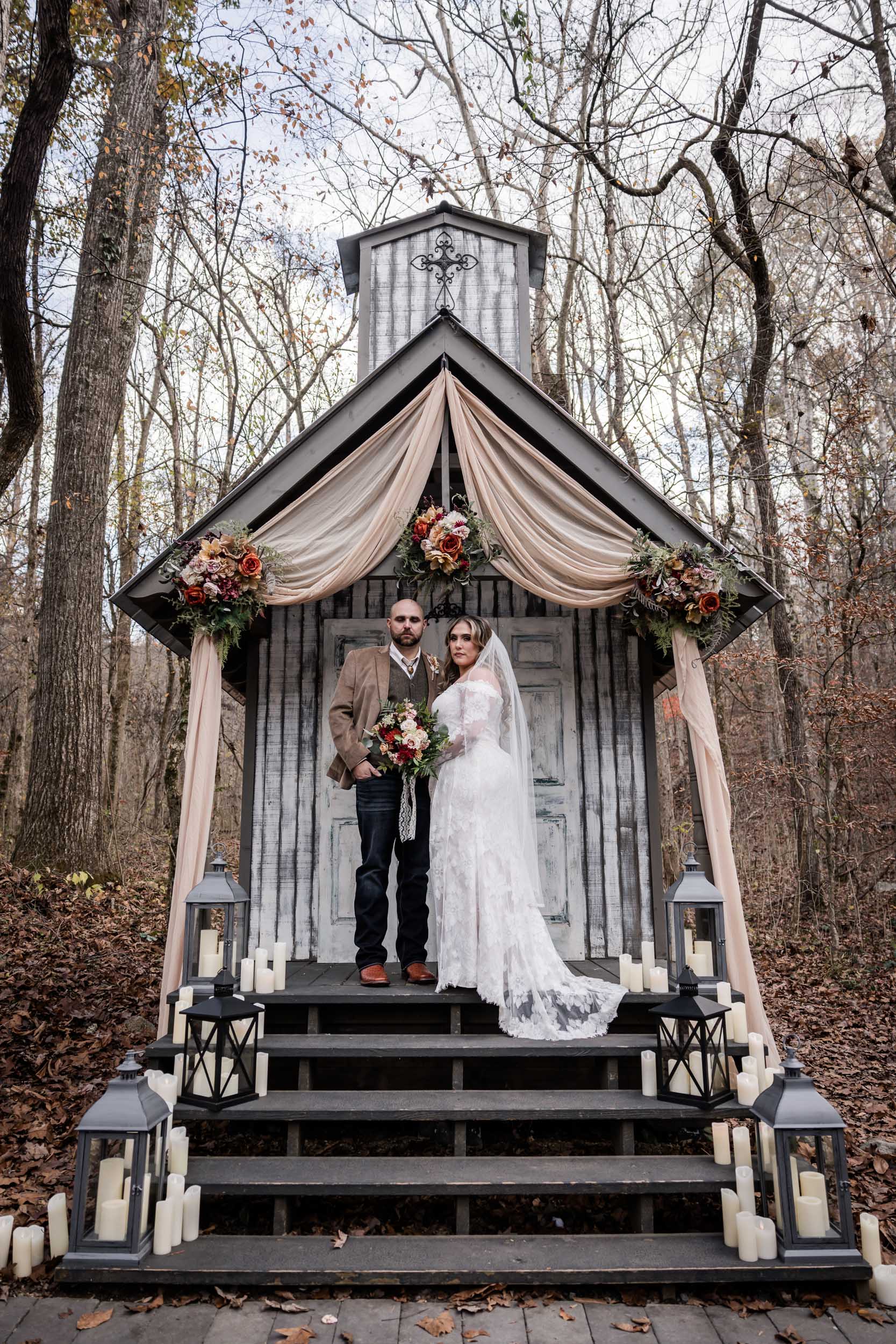 Smoky Mountain Bride and Groom 