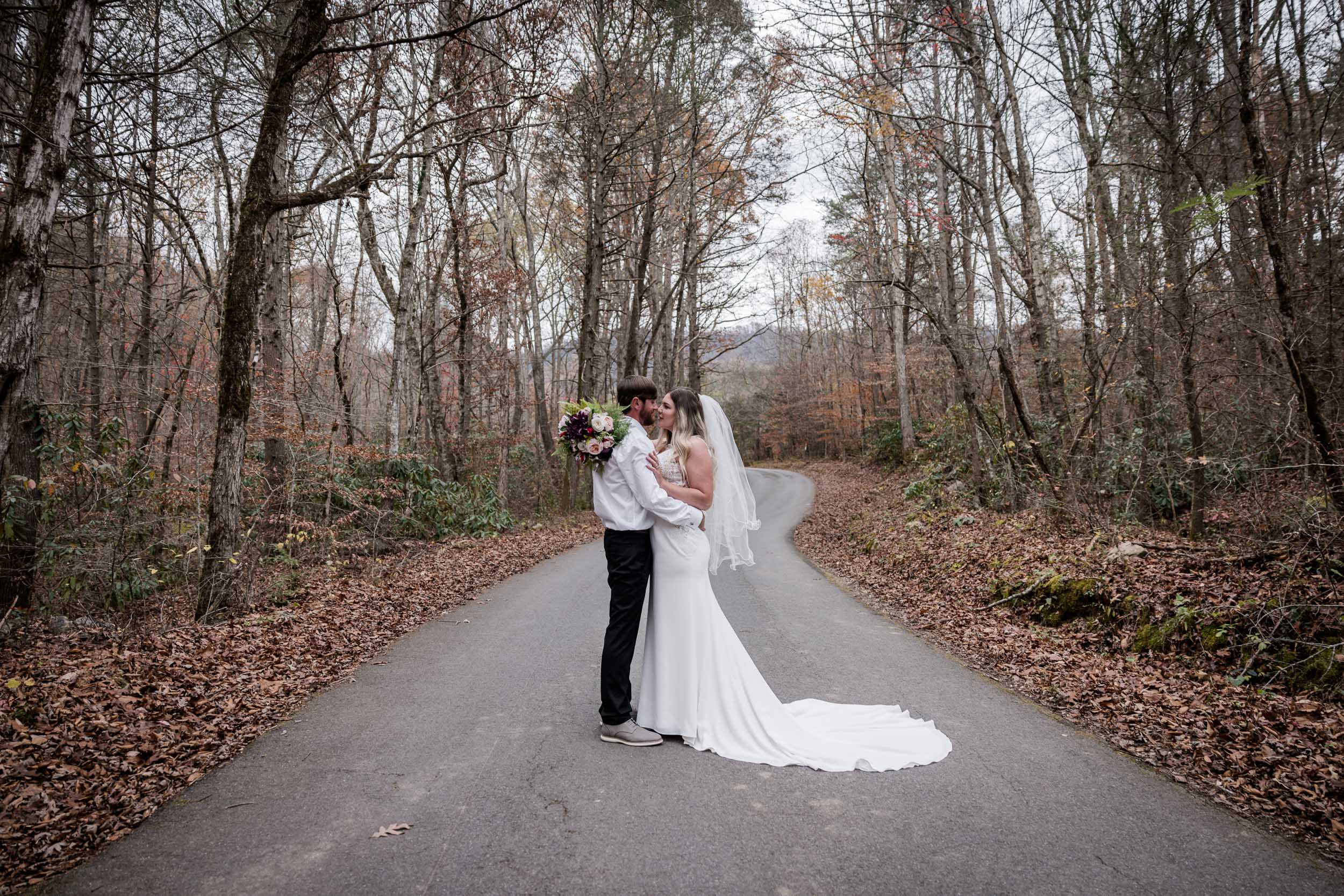 Smoky Mountain Bride and Groom 