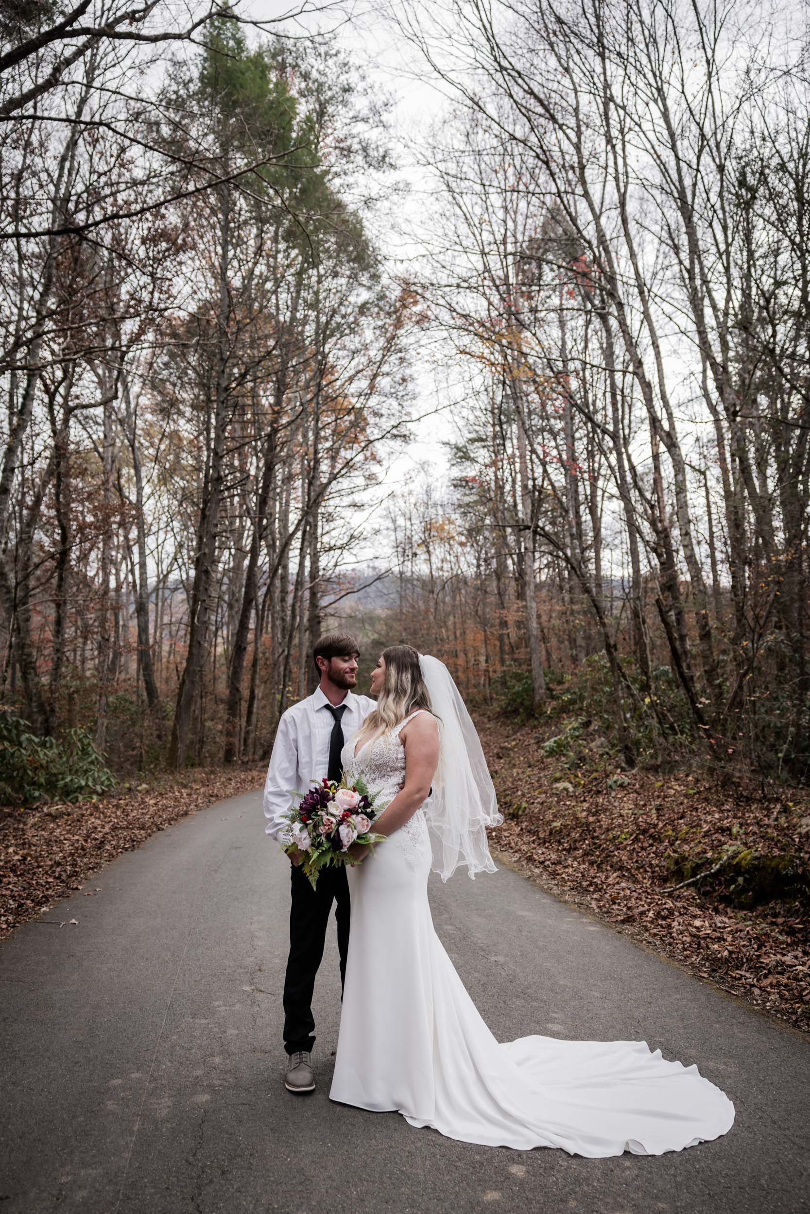 Smoky Mountain Bride and Groom 