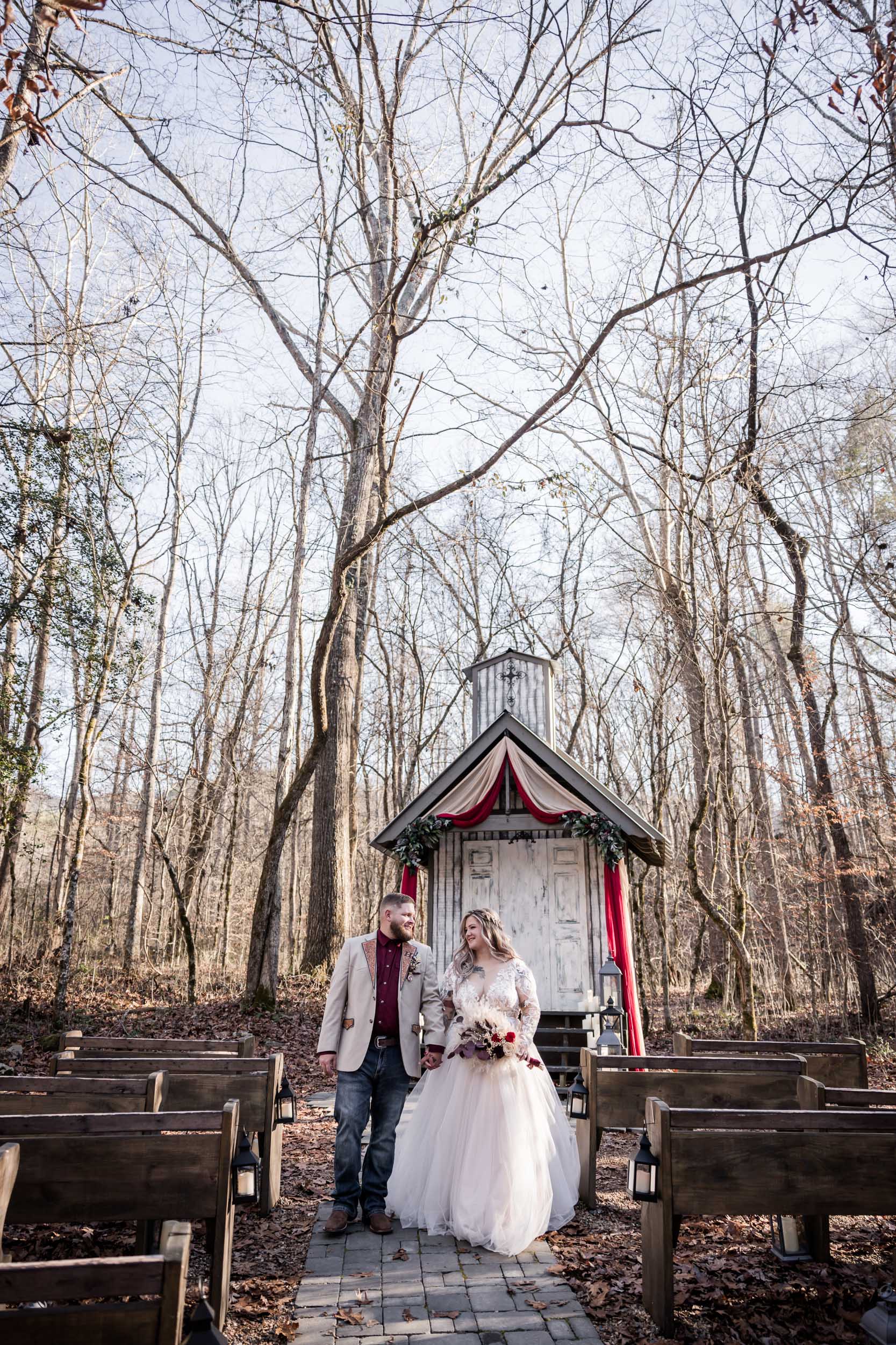 Smoky Mountain Bride and Groom 