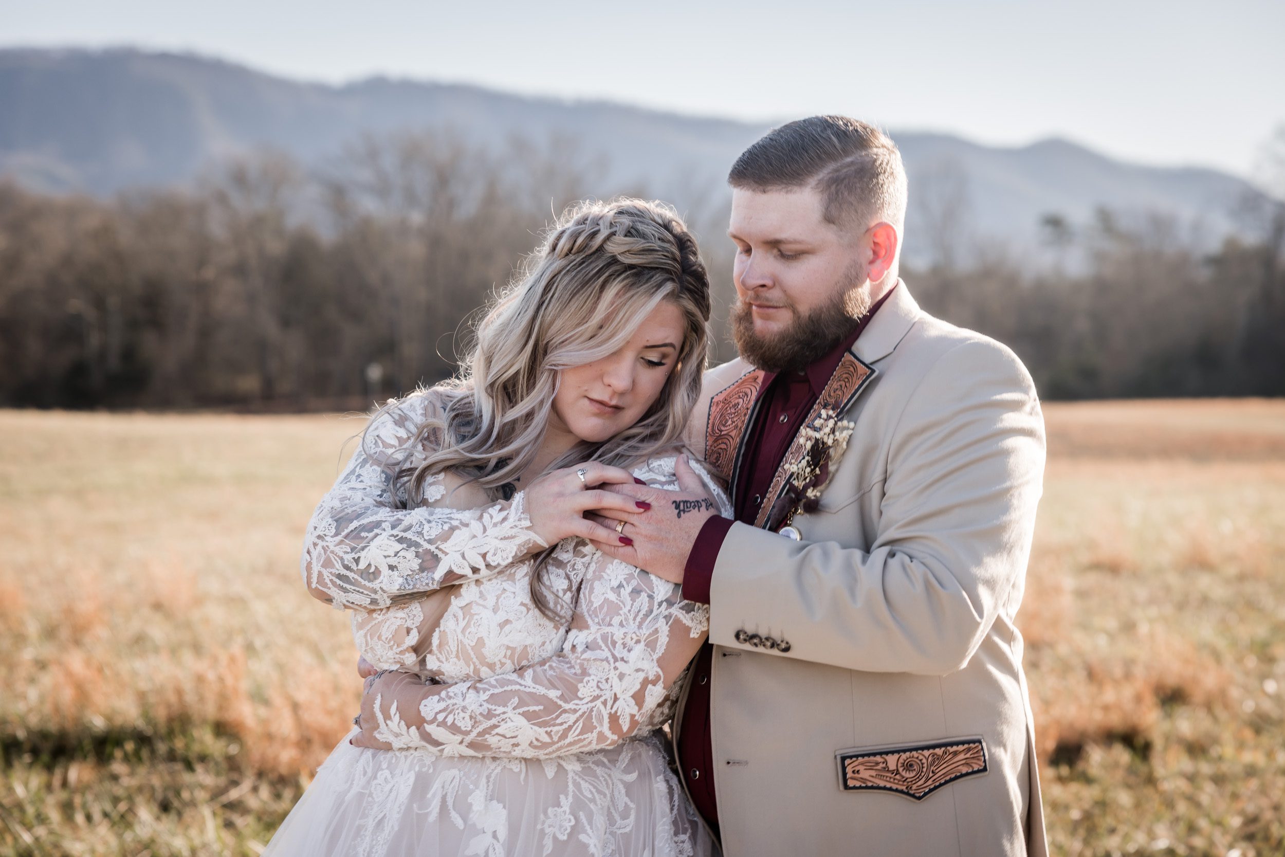 Smoky Mountain Bride and Groom 