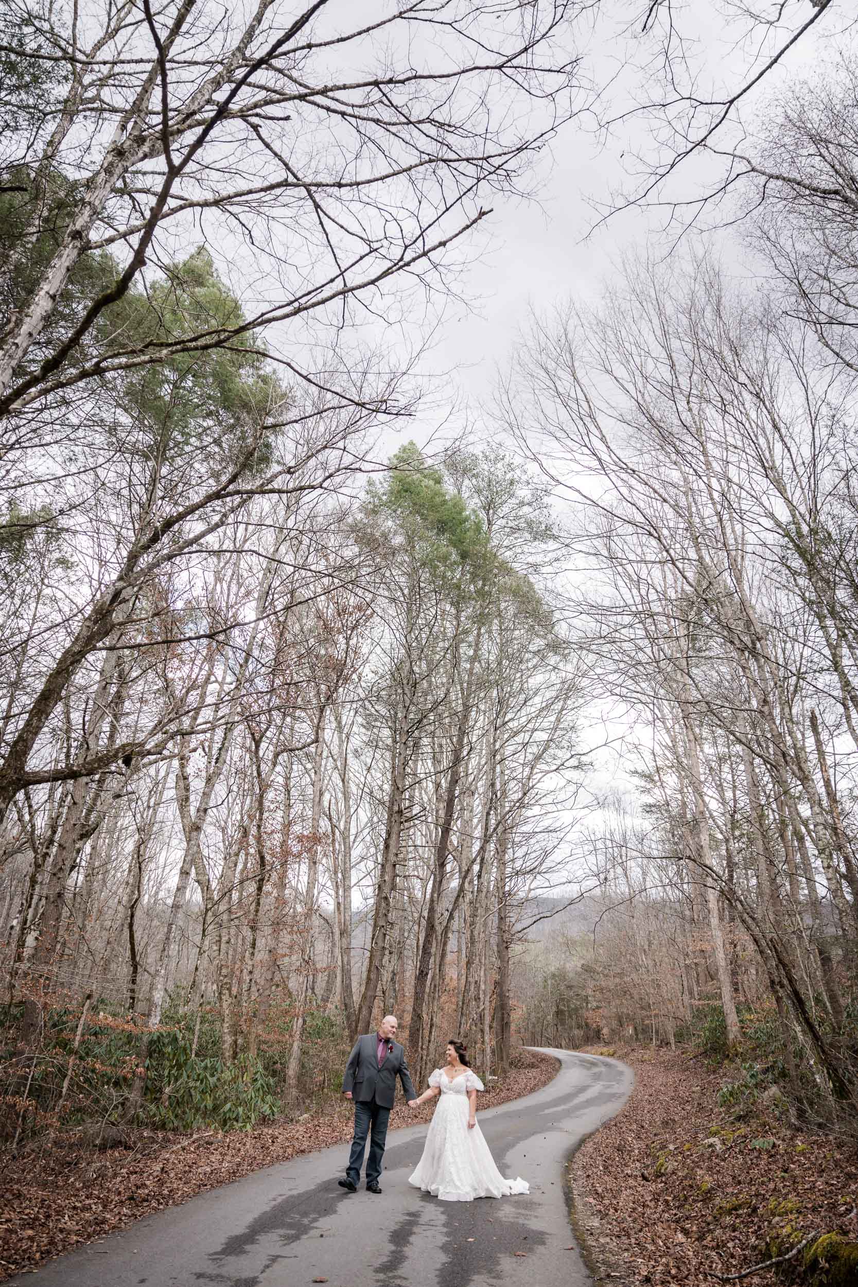 Smoky Mountain Bride and Groom 