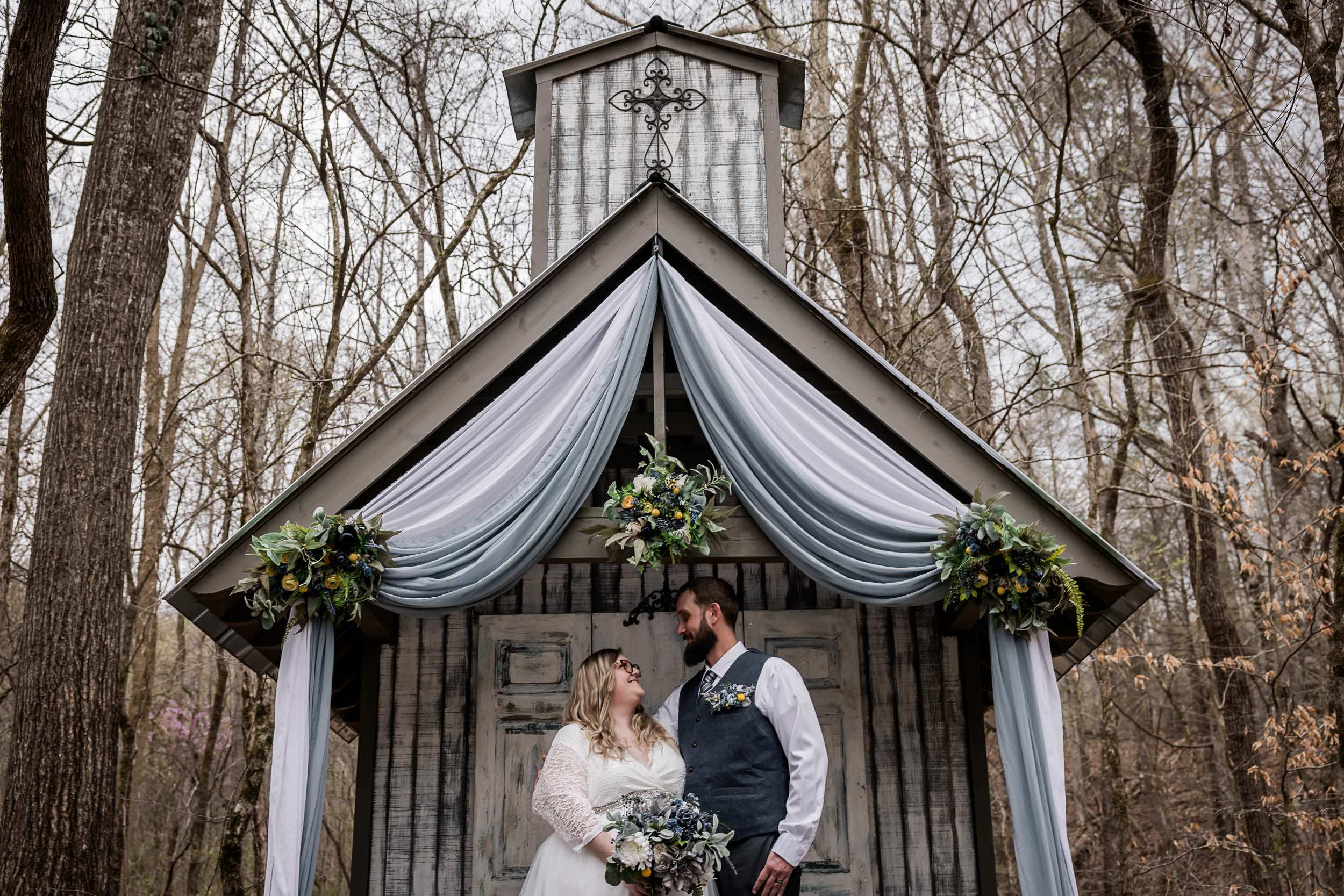 Smoky Mountain Bride and Groom