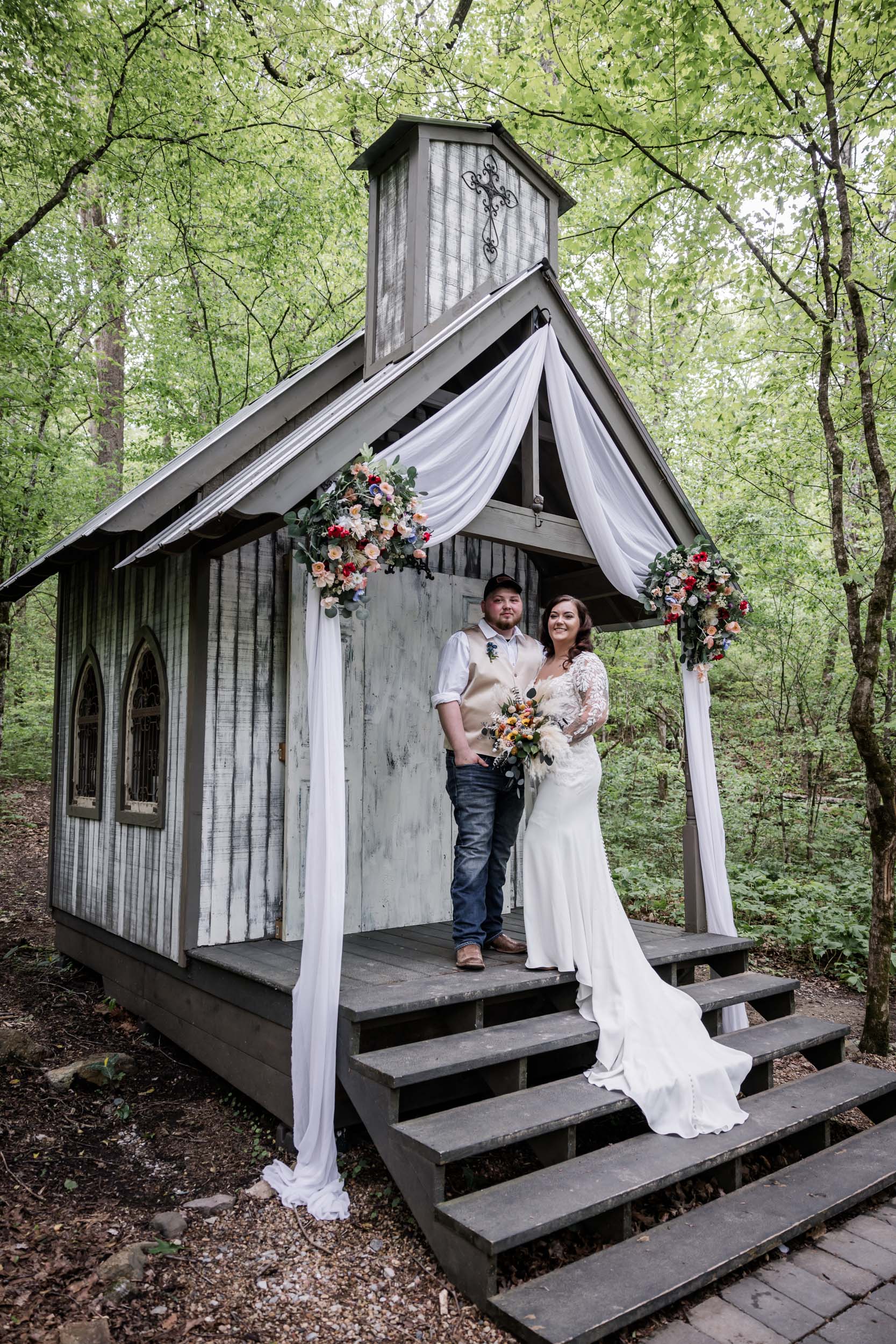 Smoky Mountain Bride and Groom 