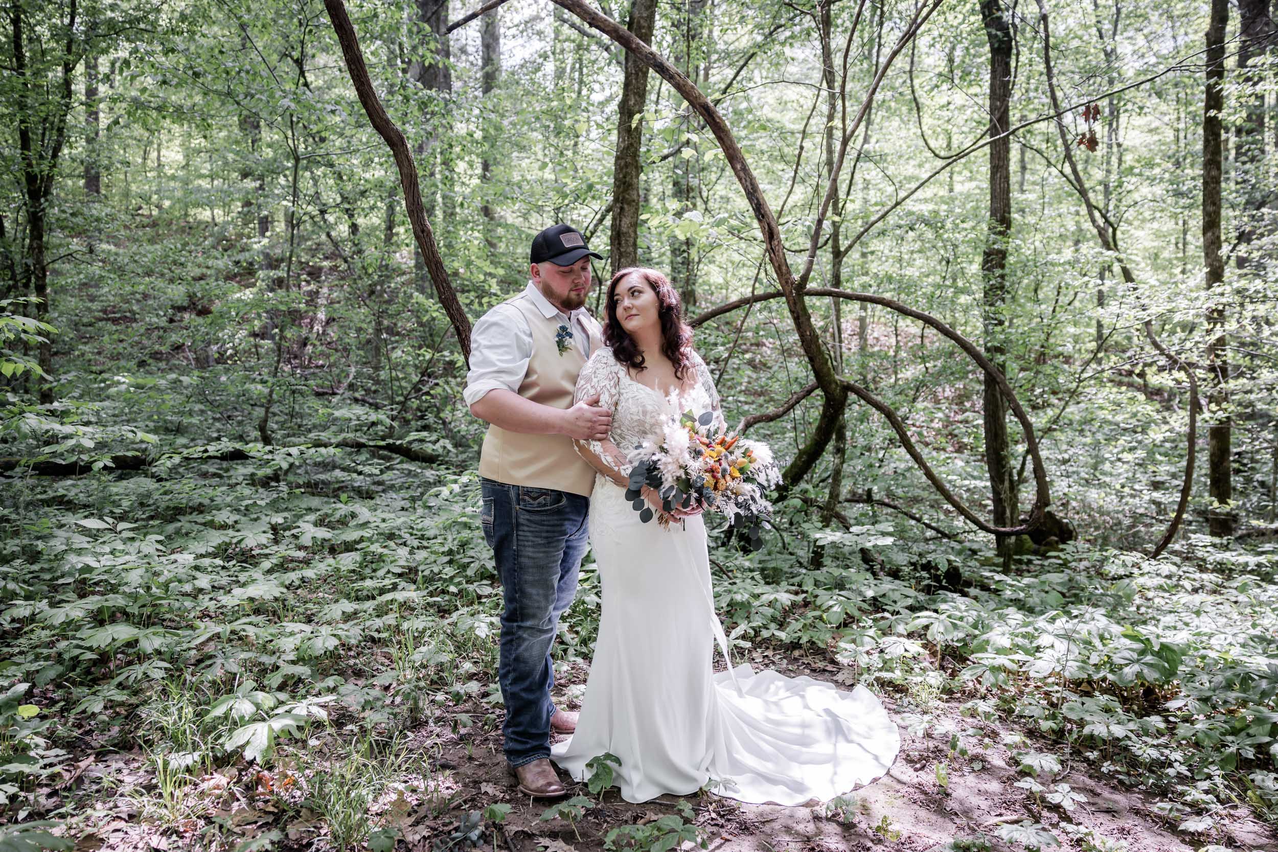 Smoky Mountain Bride and Groom 