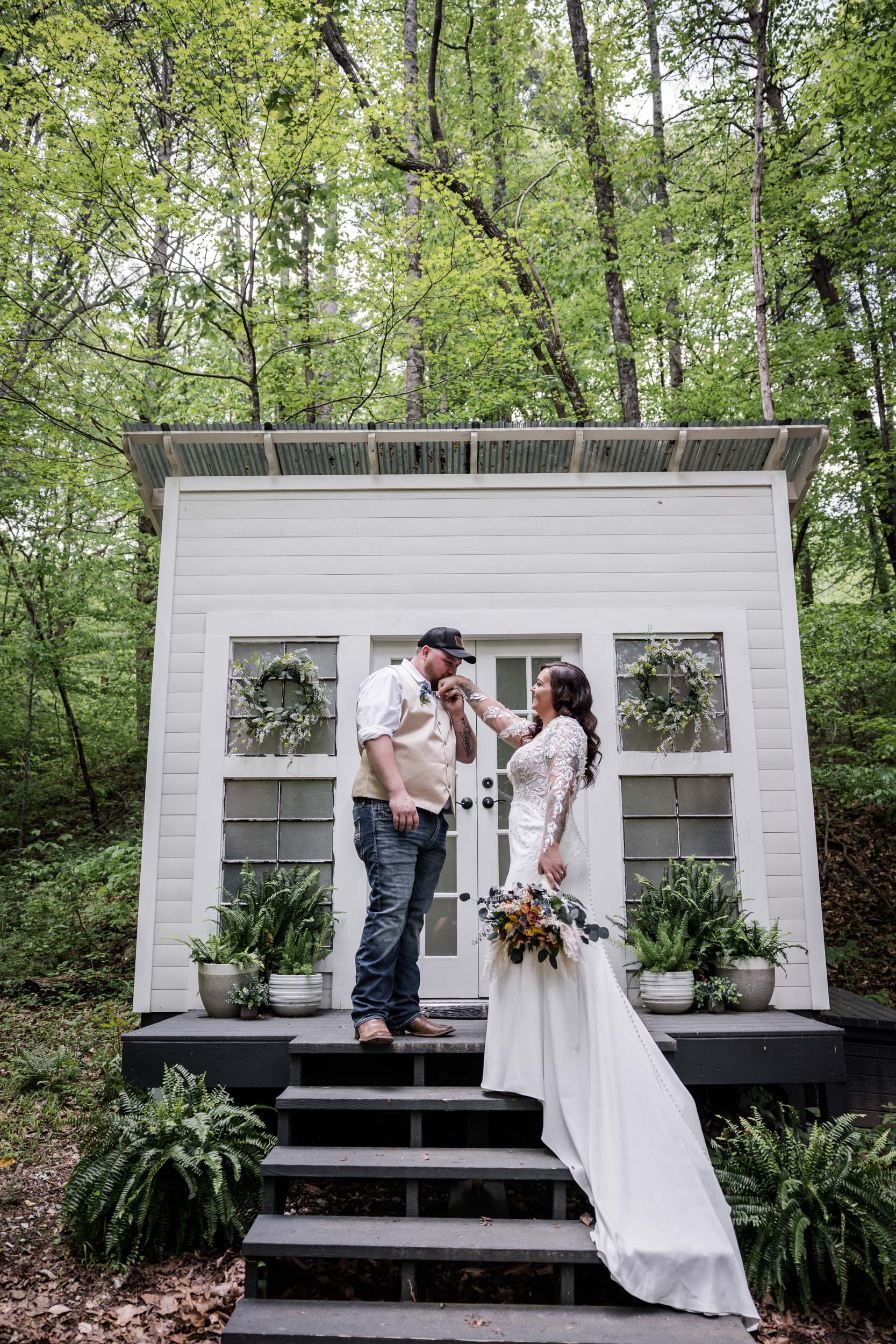 Spring Smoky Mountain Bride and Groom 
