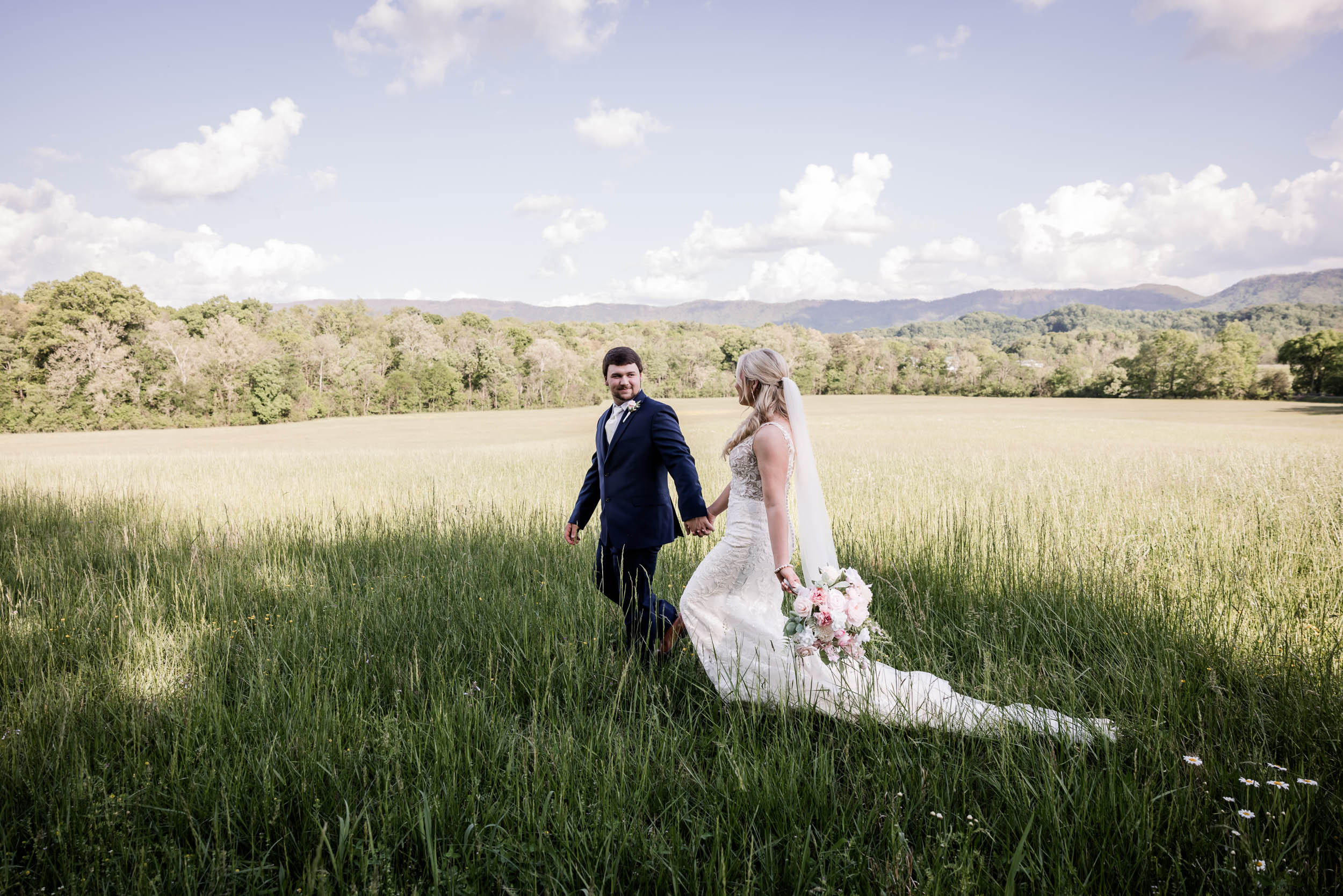 Smoky Mountain Bride and Groom 