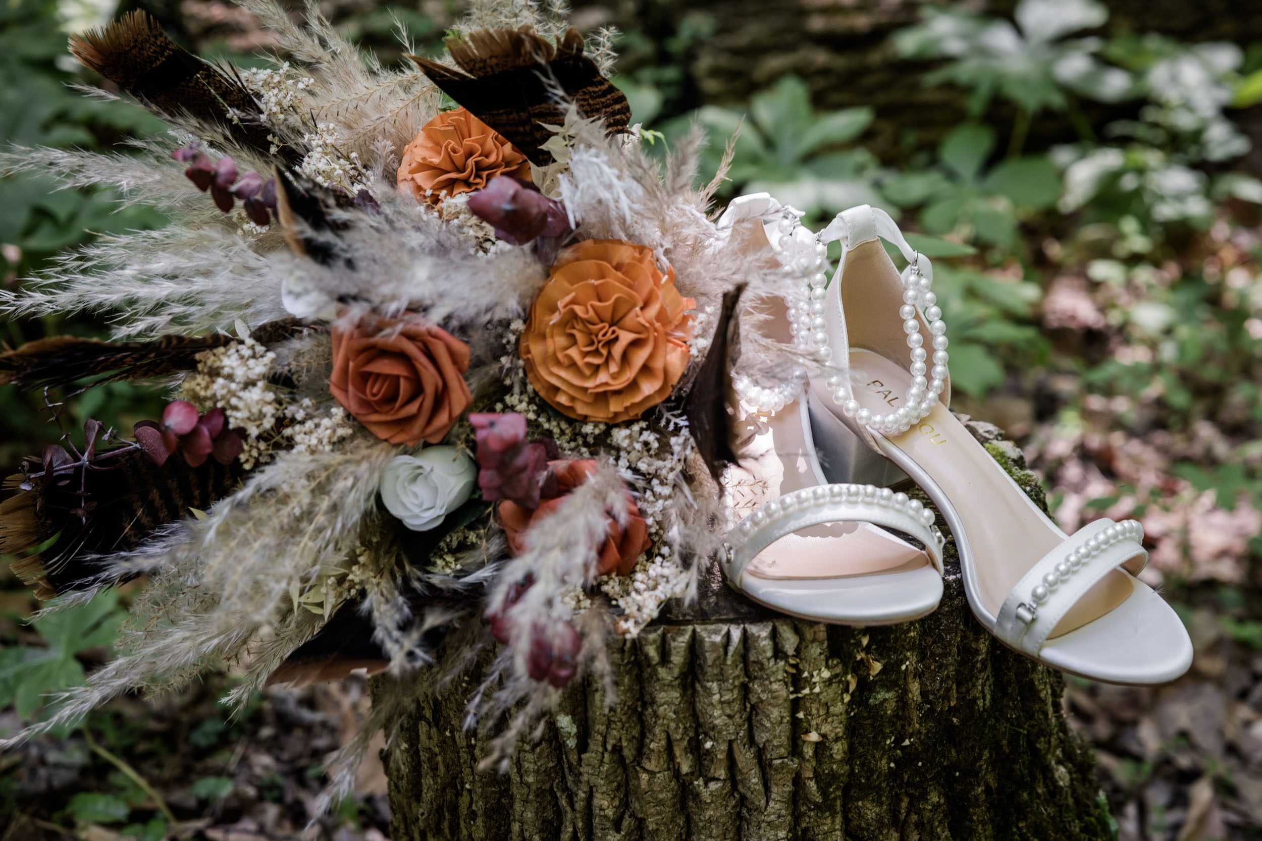 Wedding Bouquet and Wedding Shoes 