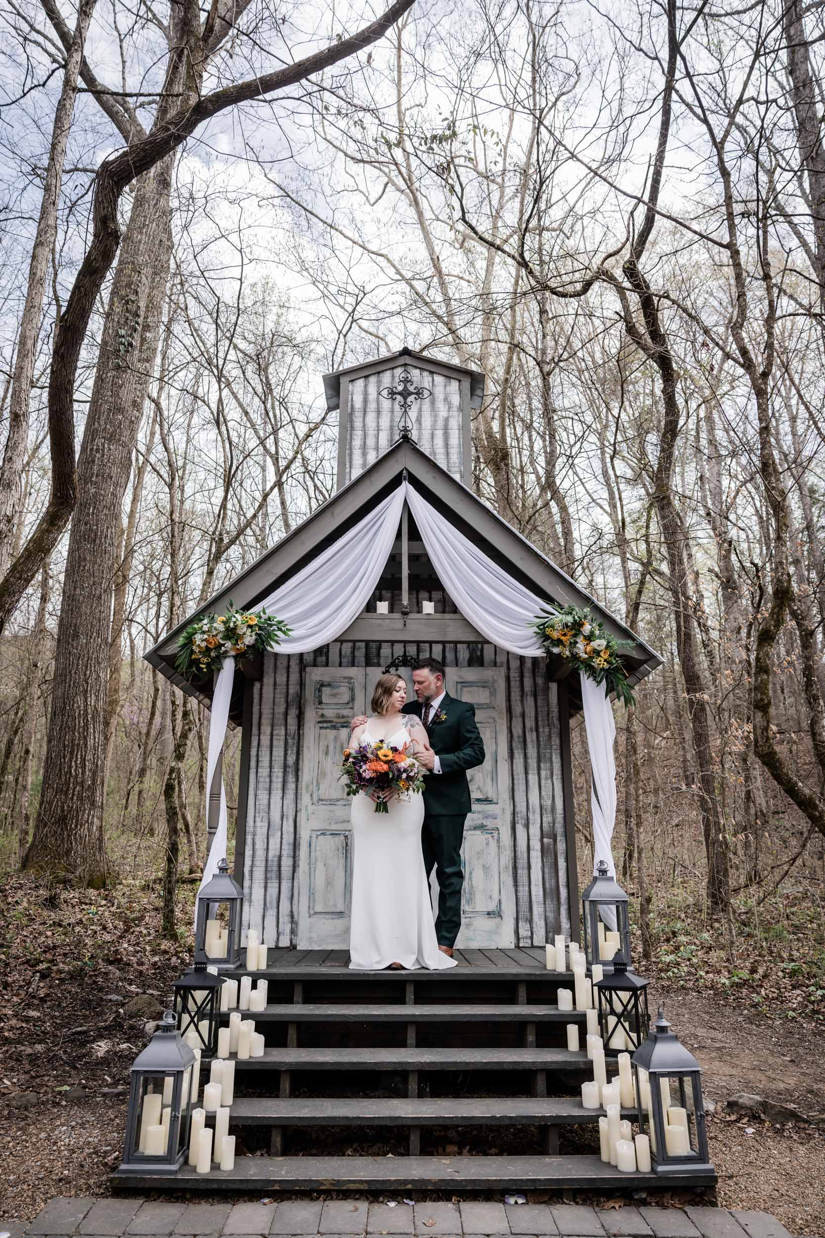 Smoky Mountain Bride and Groom