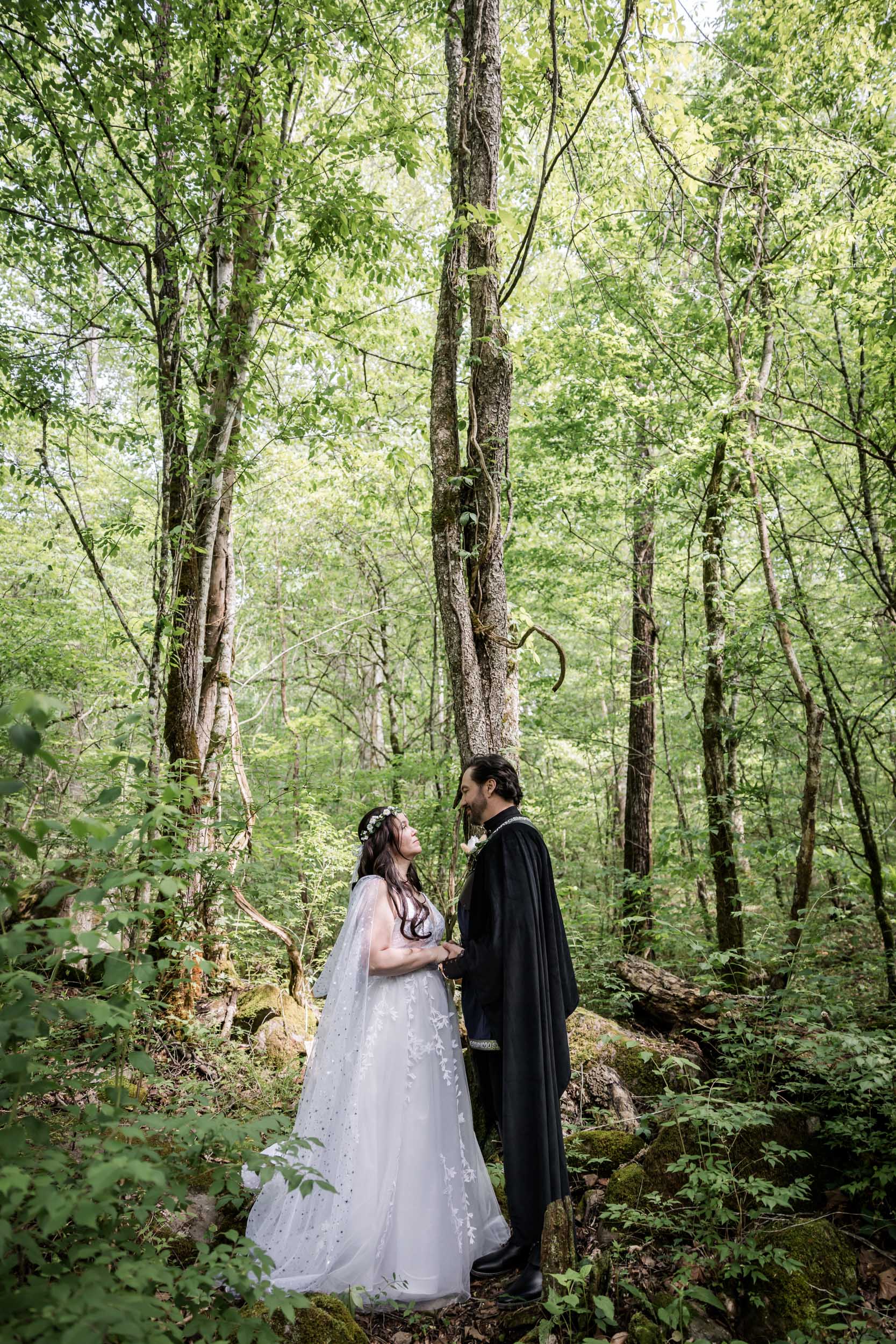 Smoky Mountain Bride and Groom 
