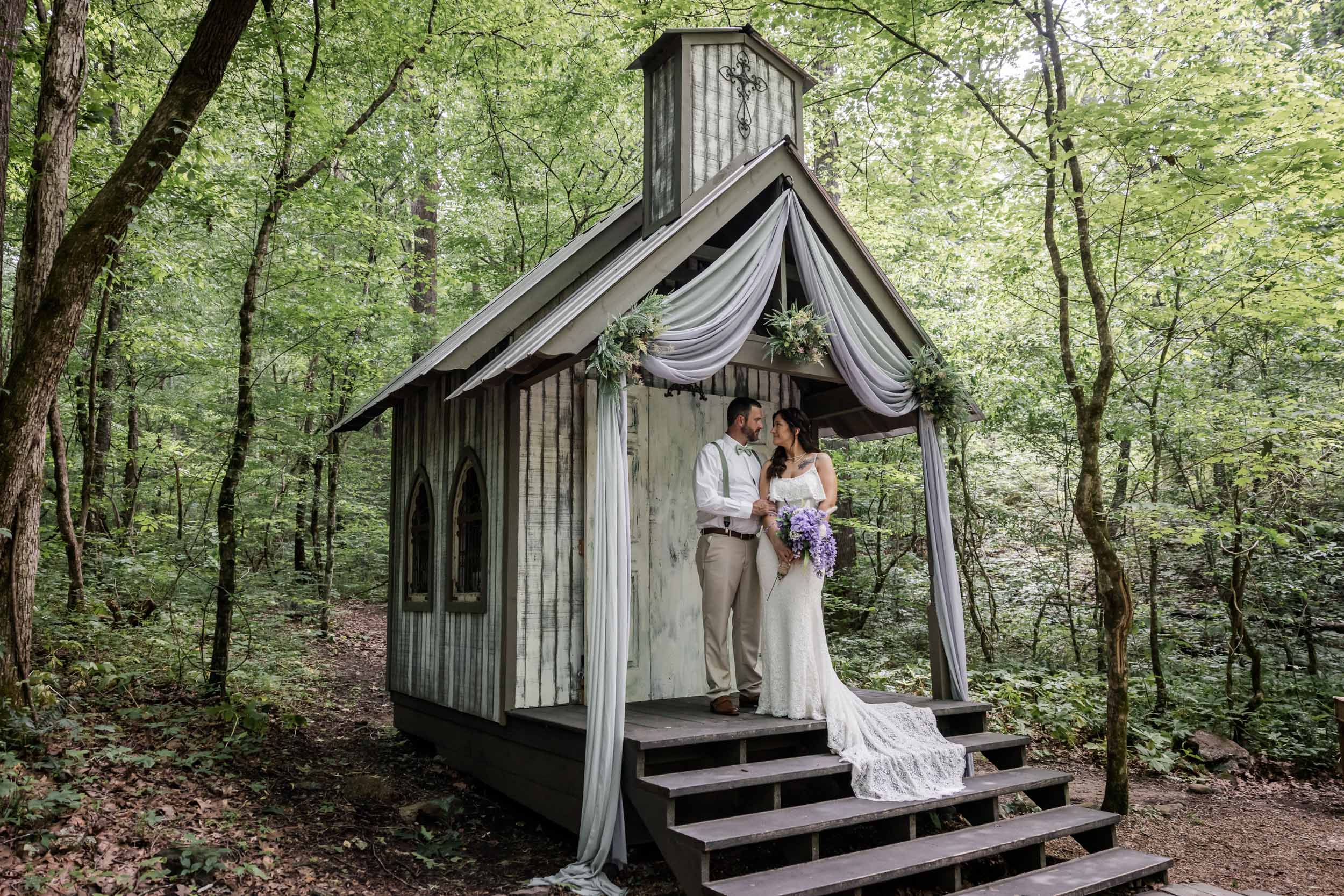 Smoky Mountain Bride and Groom