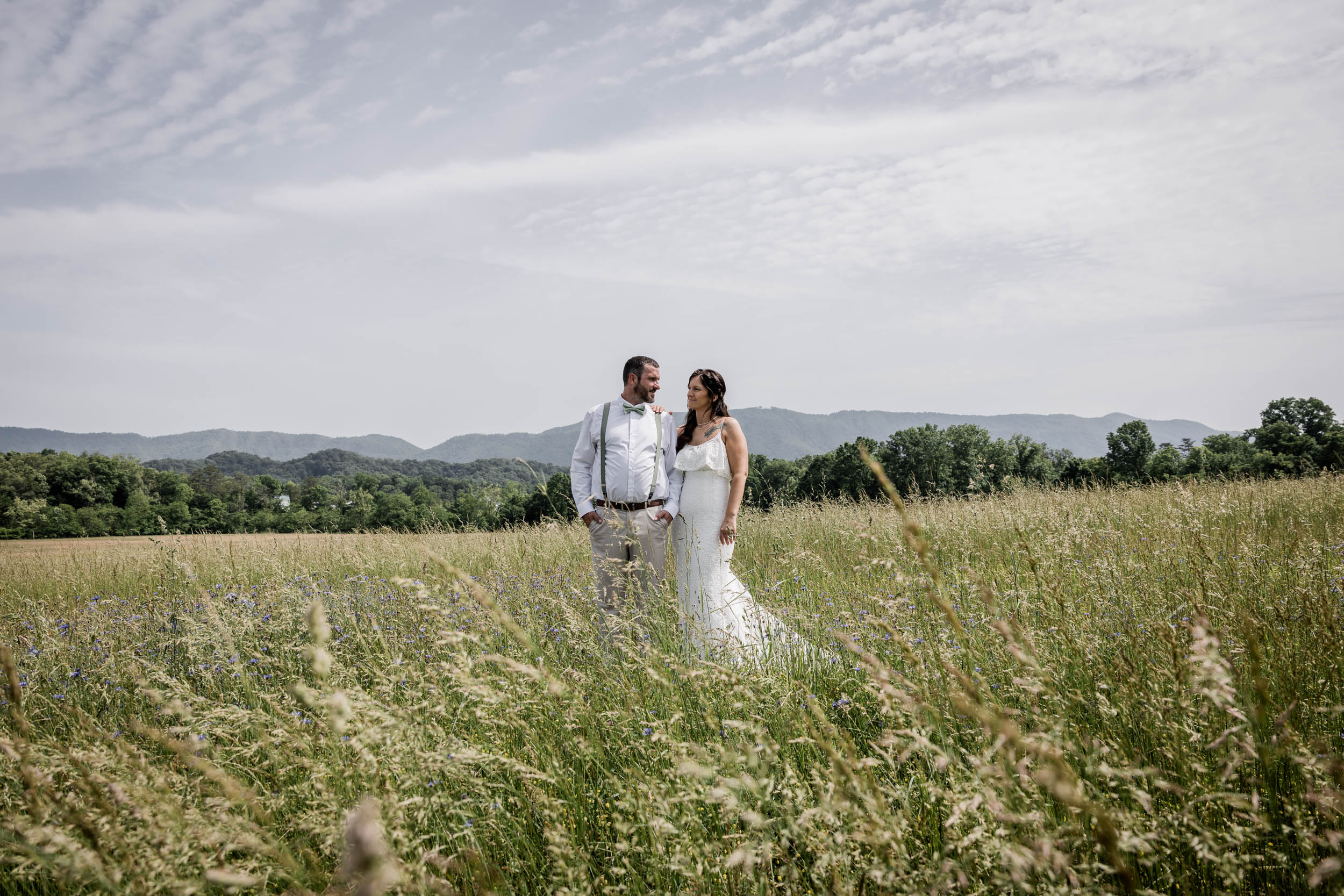 Smoky Mountain Bride and Groom