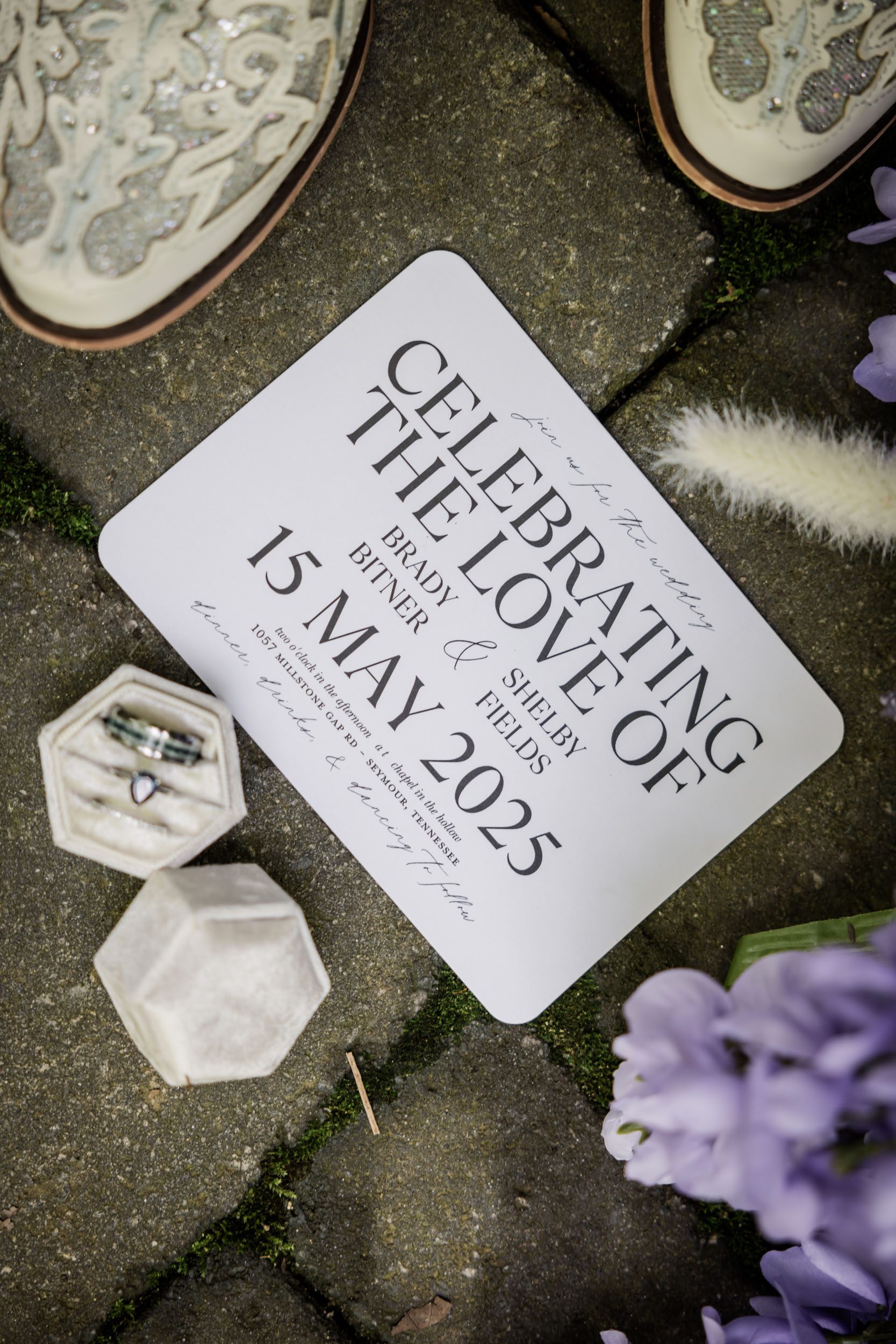 Wedding Invitation and Wedding Rings