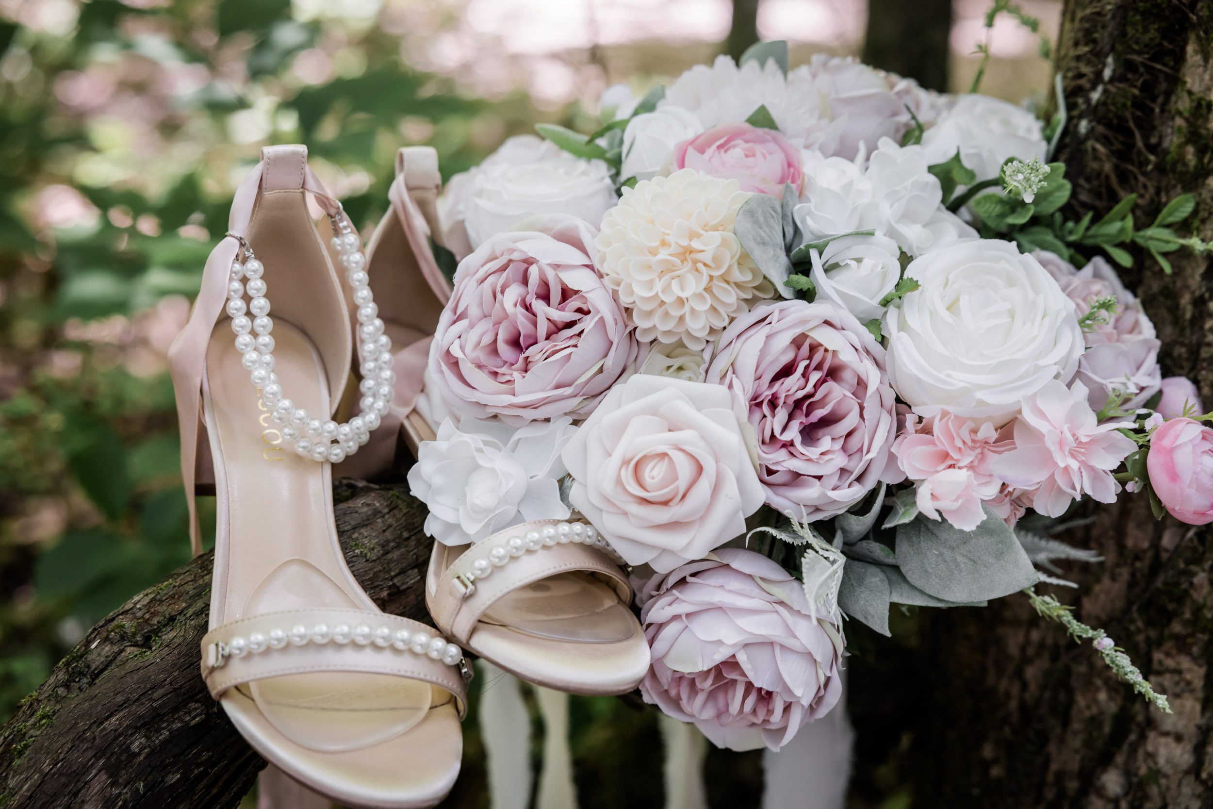 Wedding Bouquet and Wedding Shoes 