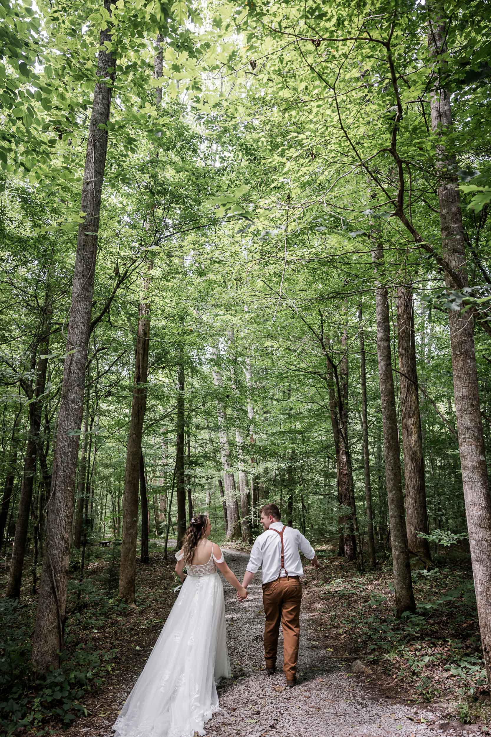 Smoky Mountain Bride and Groom 