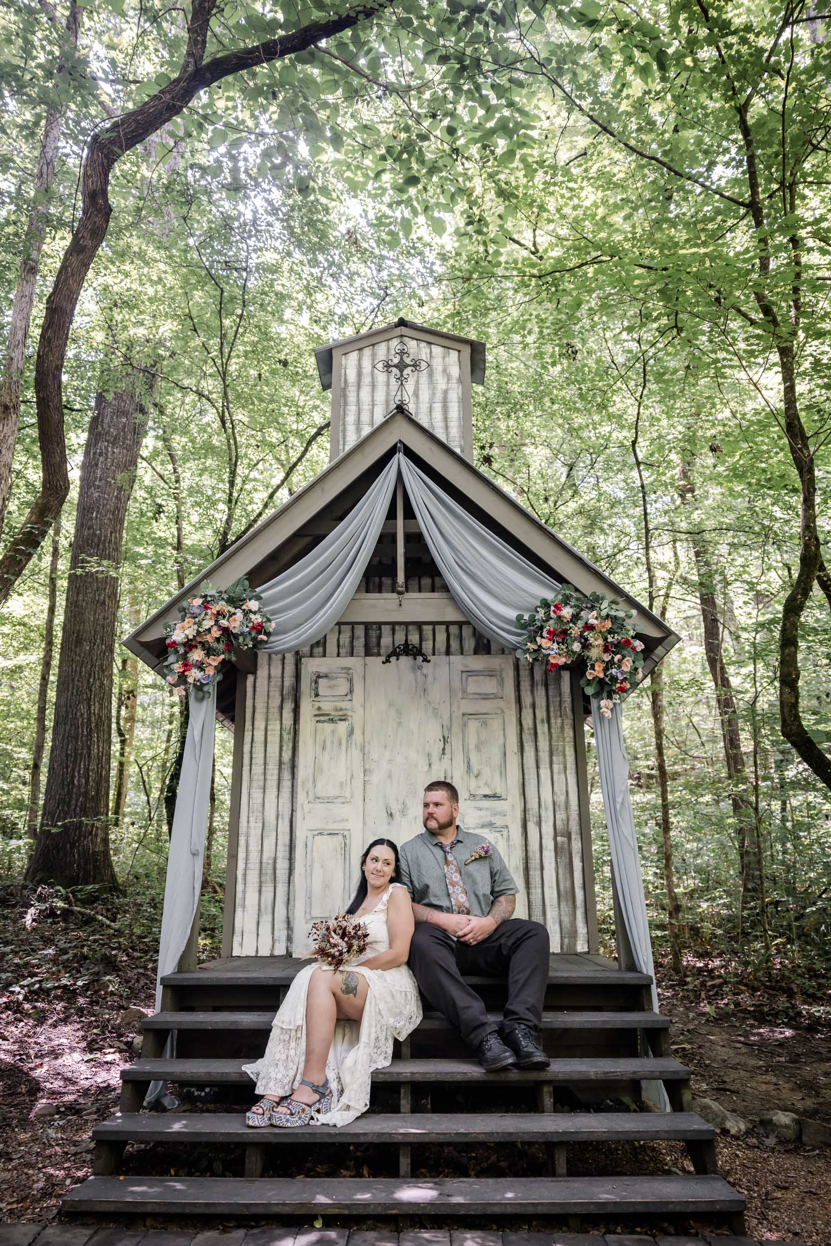Smoky Mountain Bride and Groom