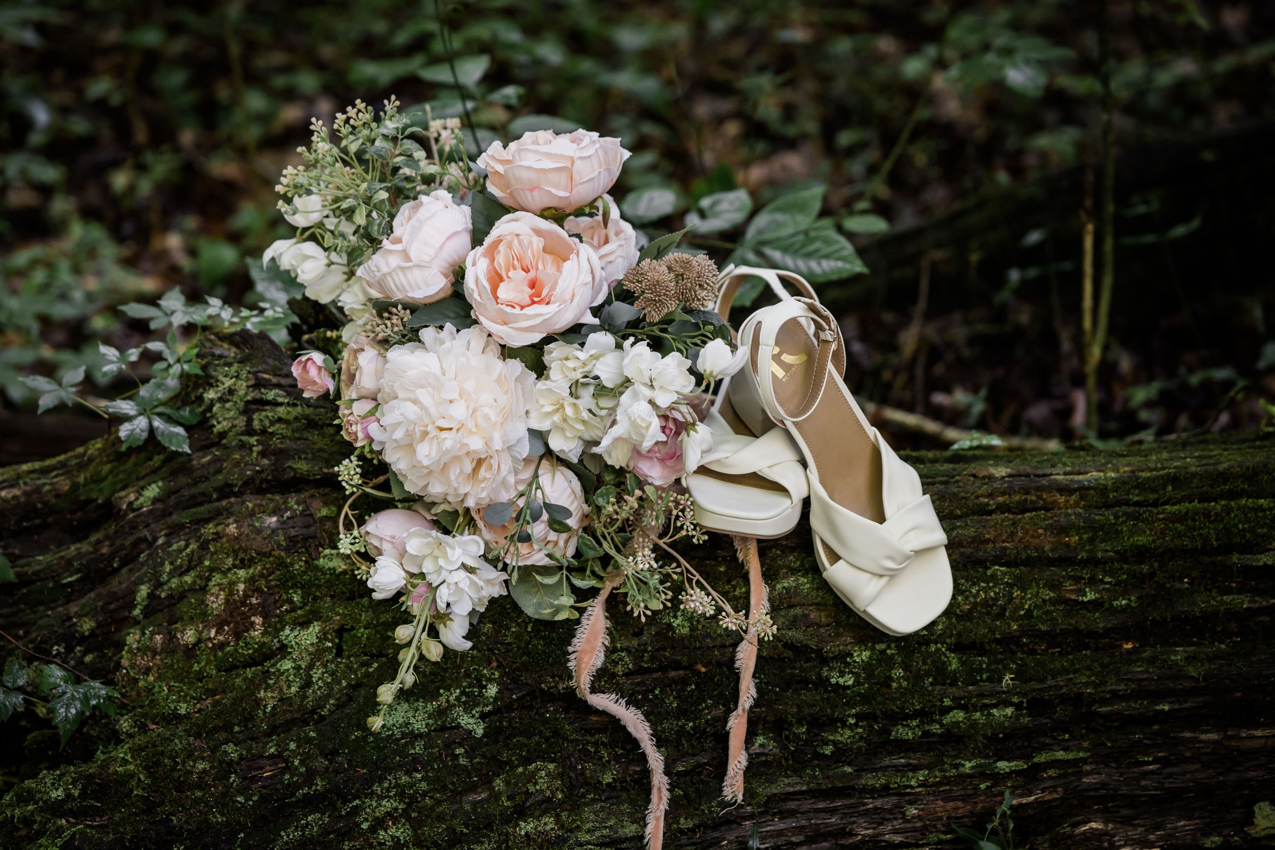 Wedding Bouquet and Wedding Shoes 