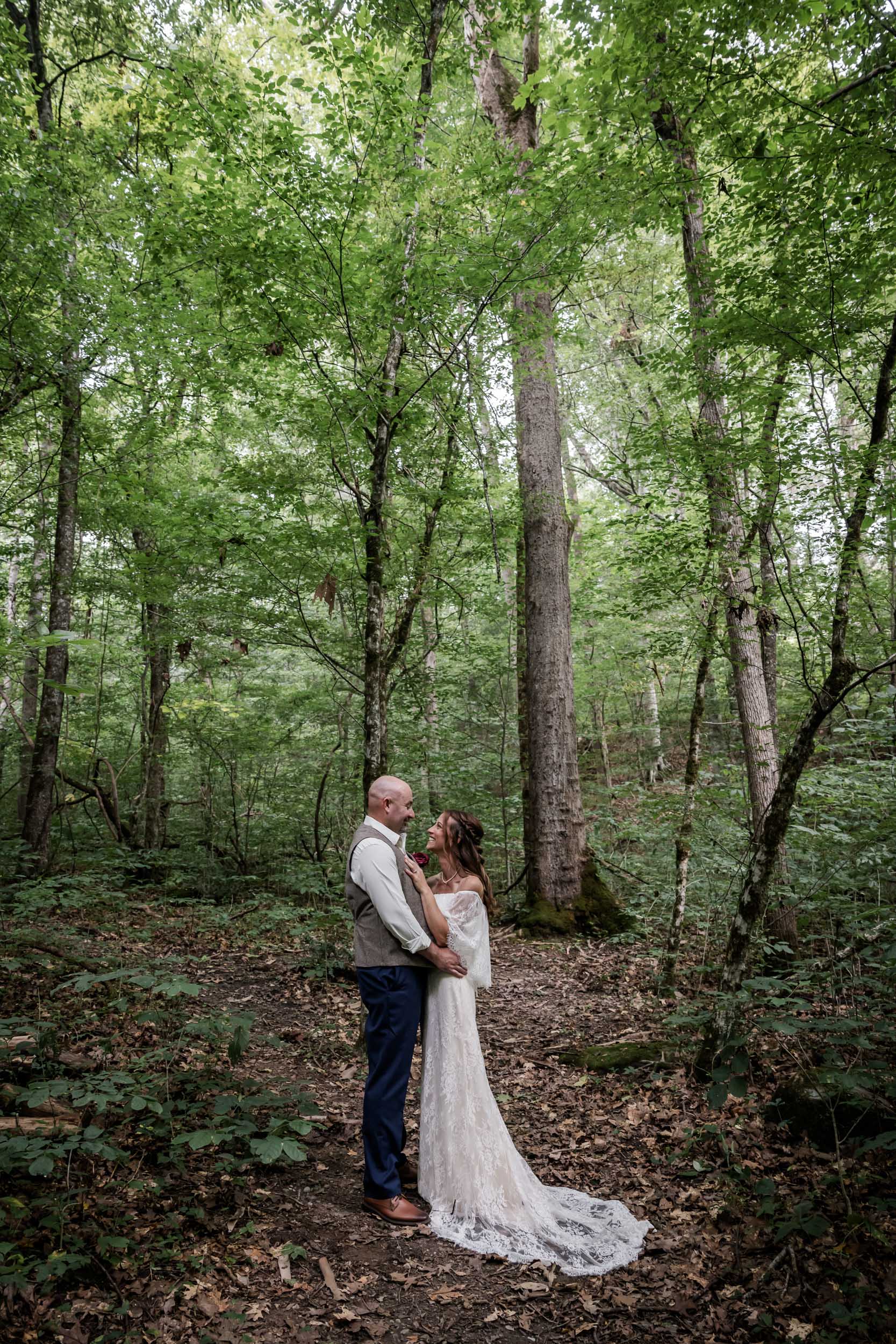 Smoky Mountain Bride and Groom 