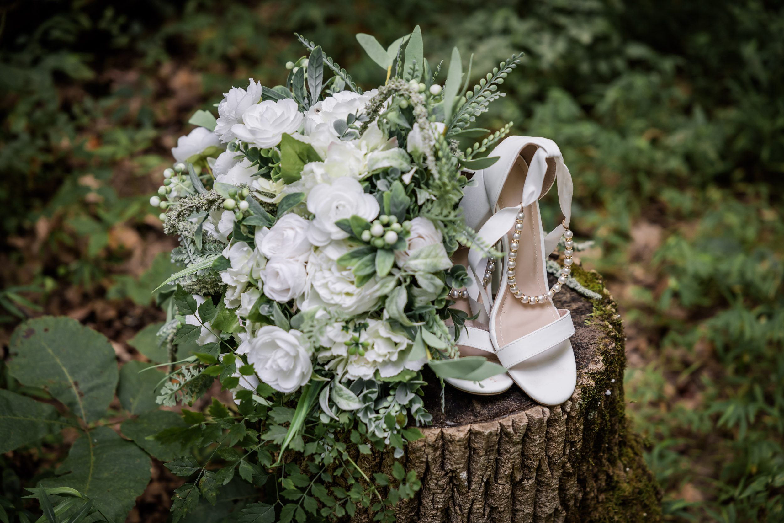 Wedding Bouquet and Wedding Shoes 