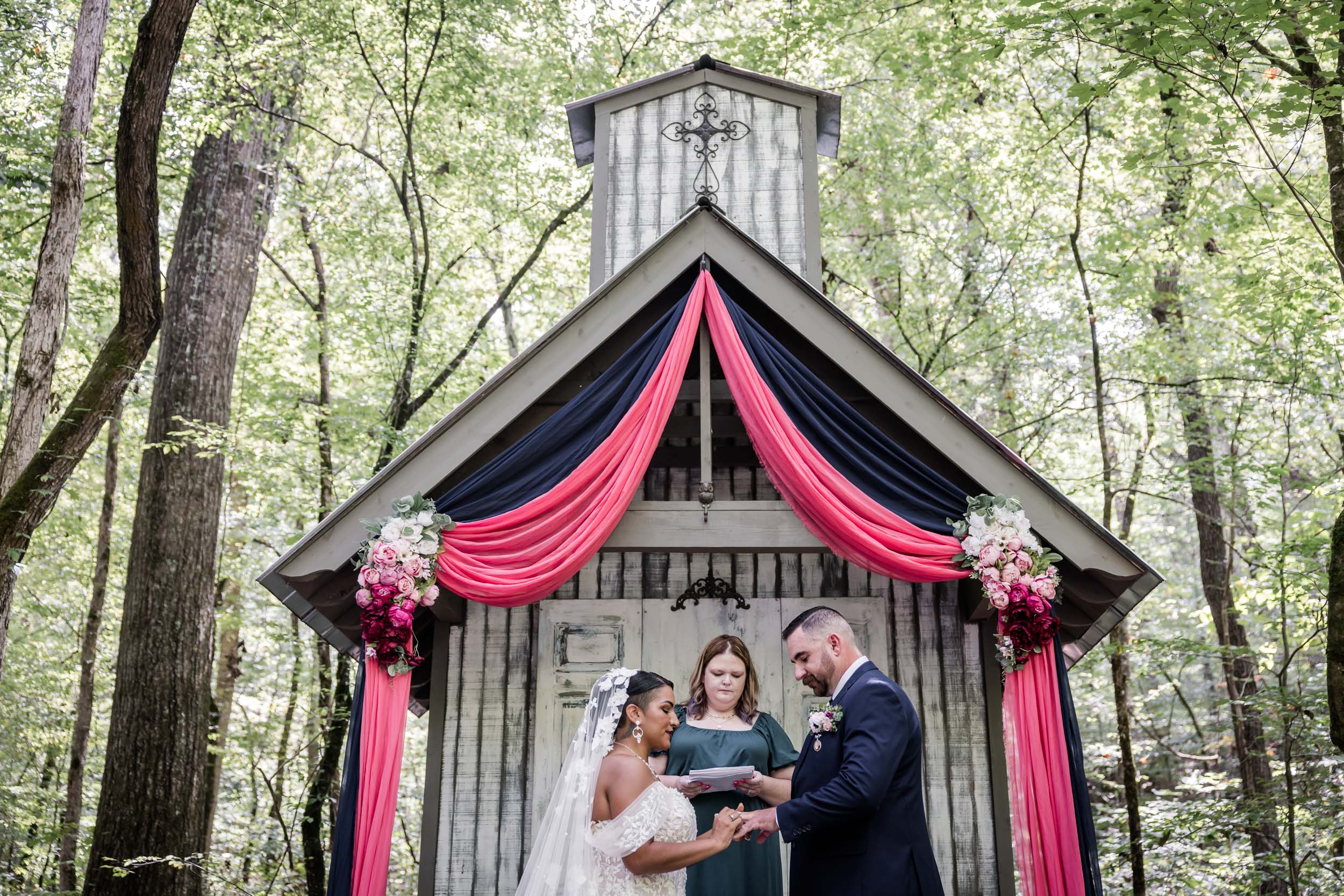 Pink and Navy Wedding 
