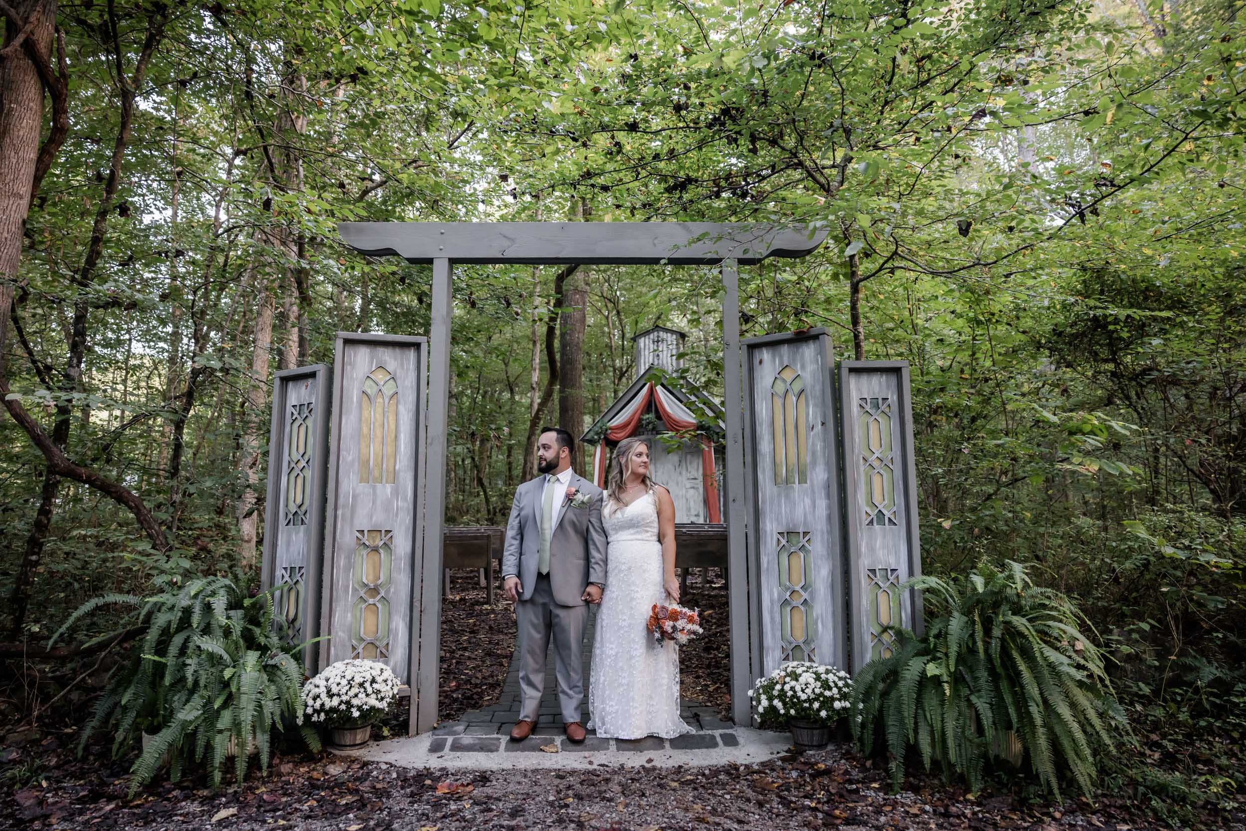 Smoky Mountain Bride and Groom 