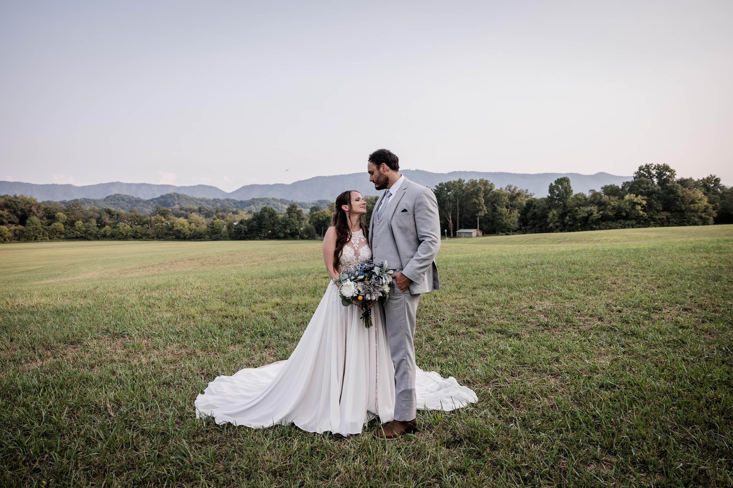 Smoky Mountain Bride and Groom 