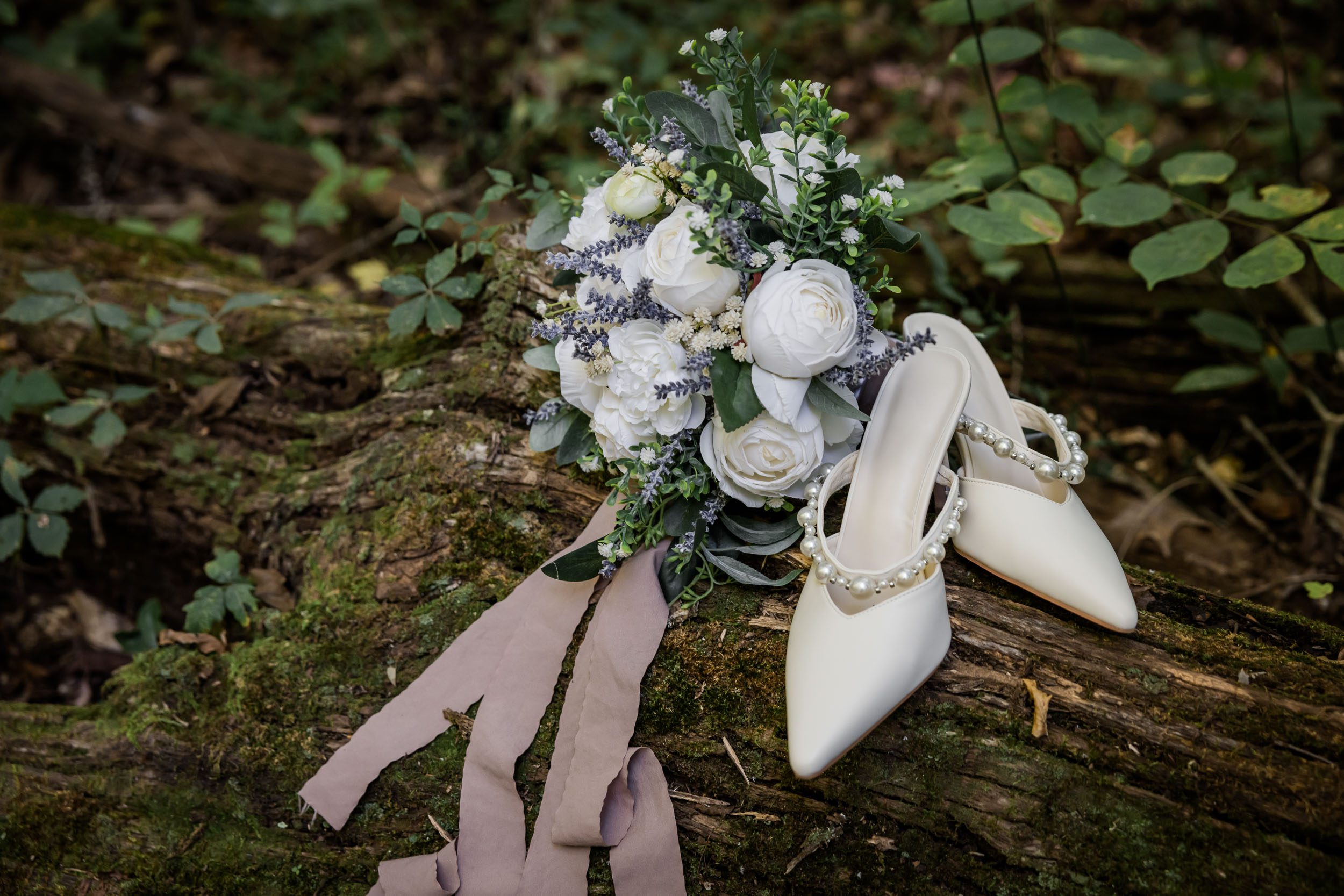 Wedding Shoes and Wedding Bouquet 