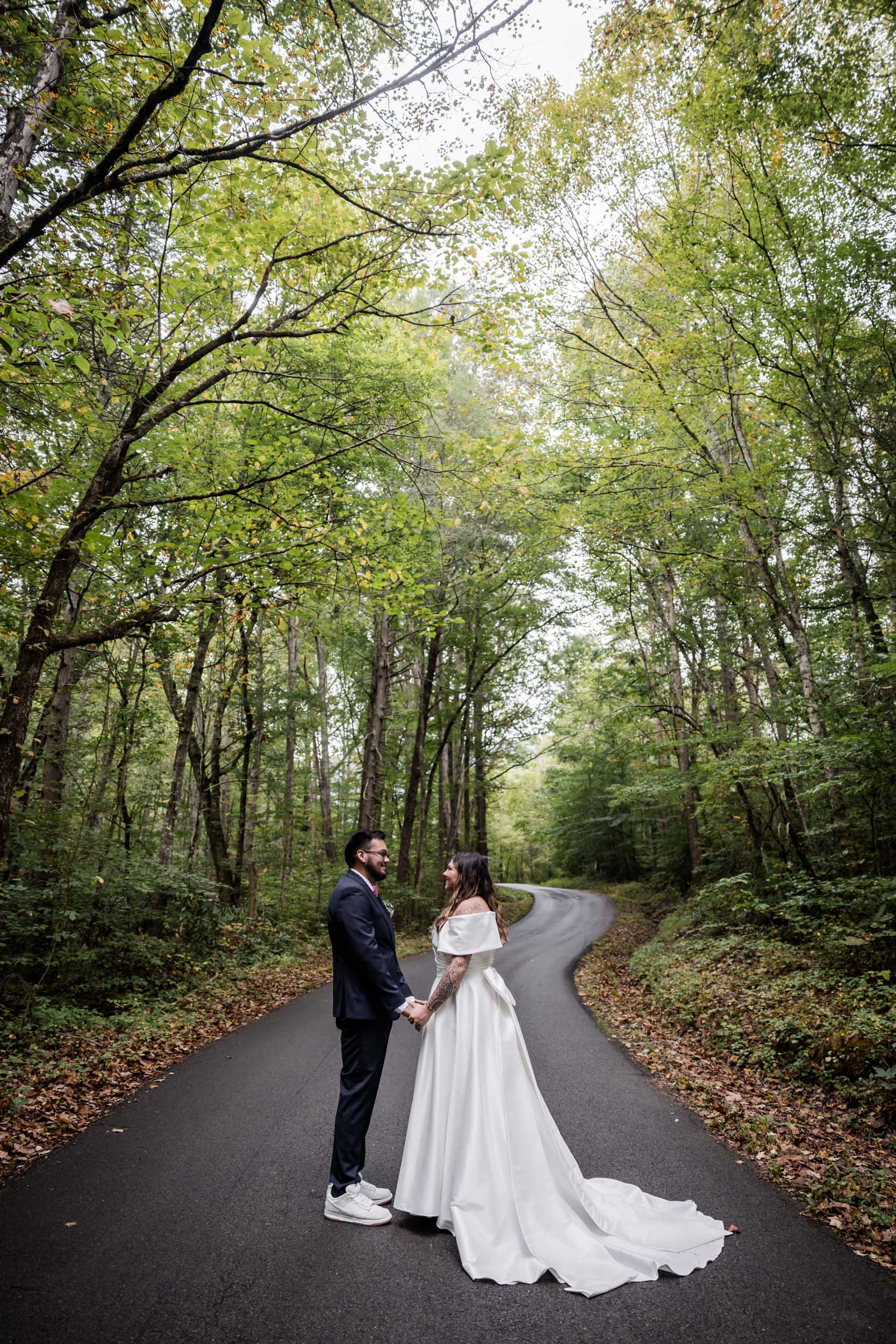 Smoky Mountain Bride and Groom 