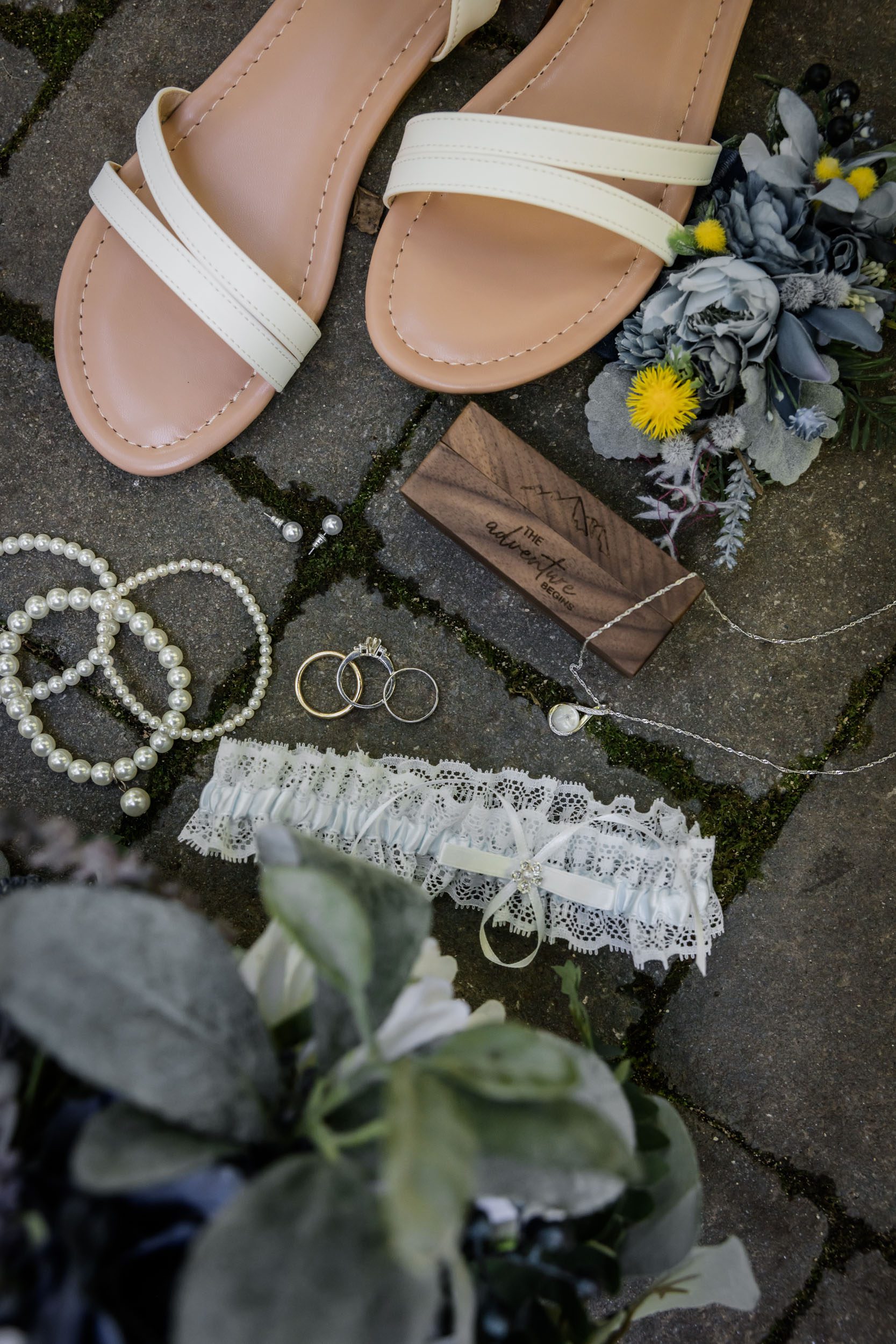 Wedding Rings, Garter Belt, Wedding Shoes 