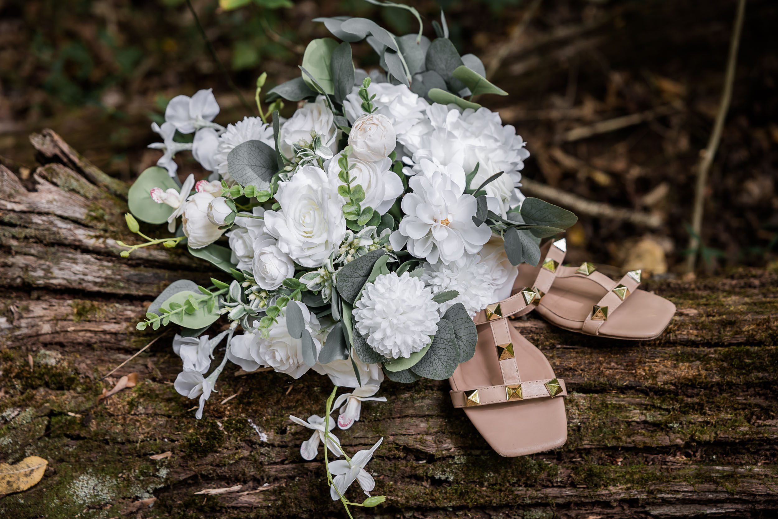 Wedding Bouquet and Wedding Shoes 