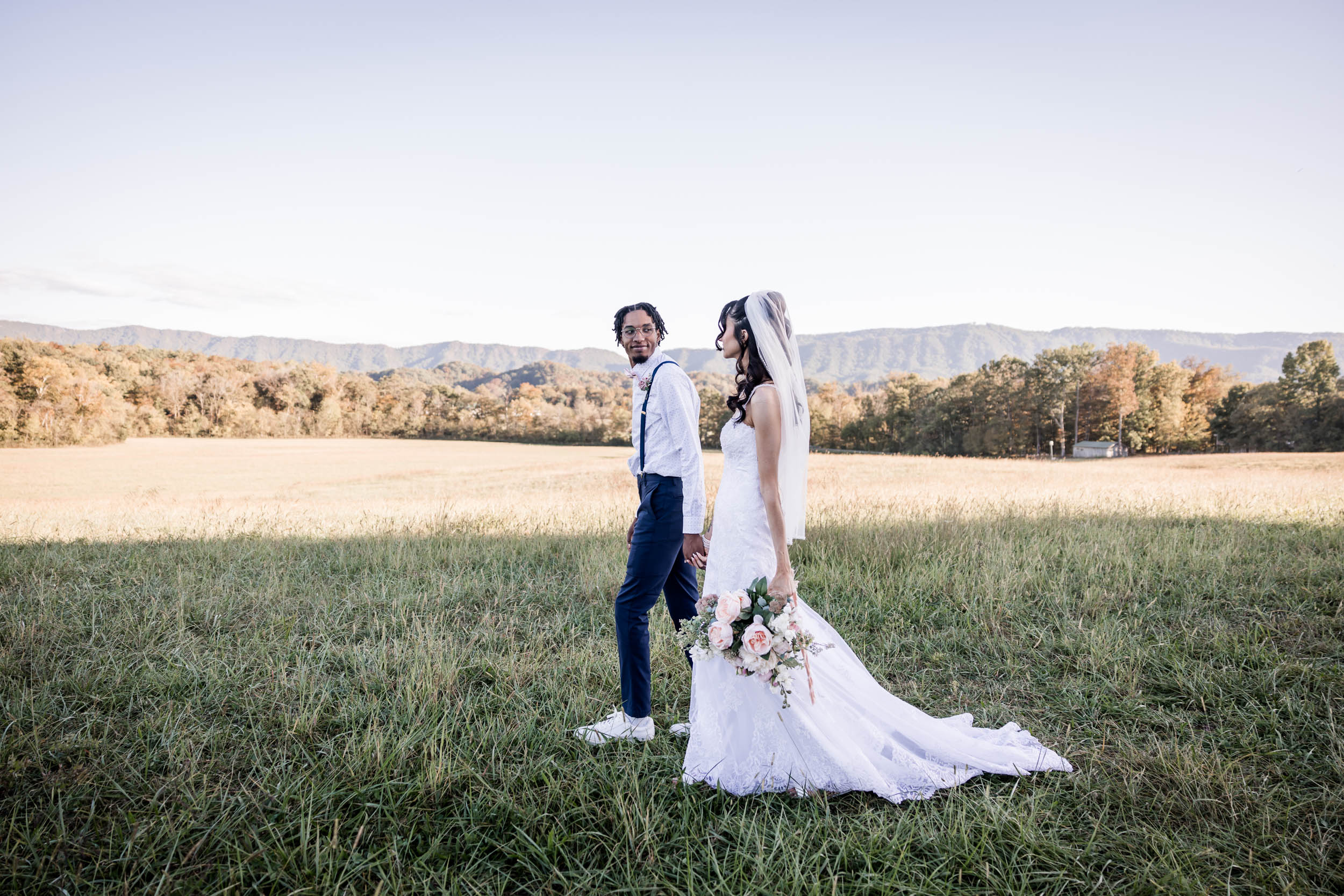 Smoky Mountain Bride and Groom 