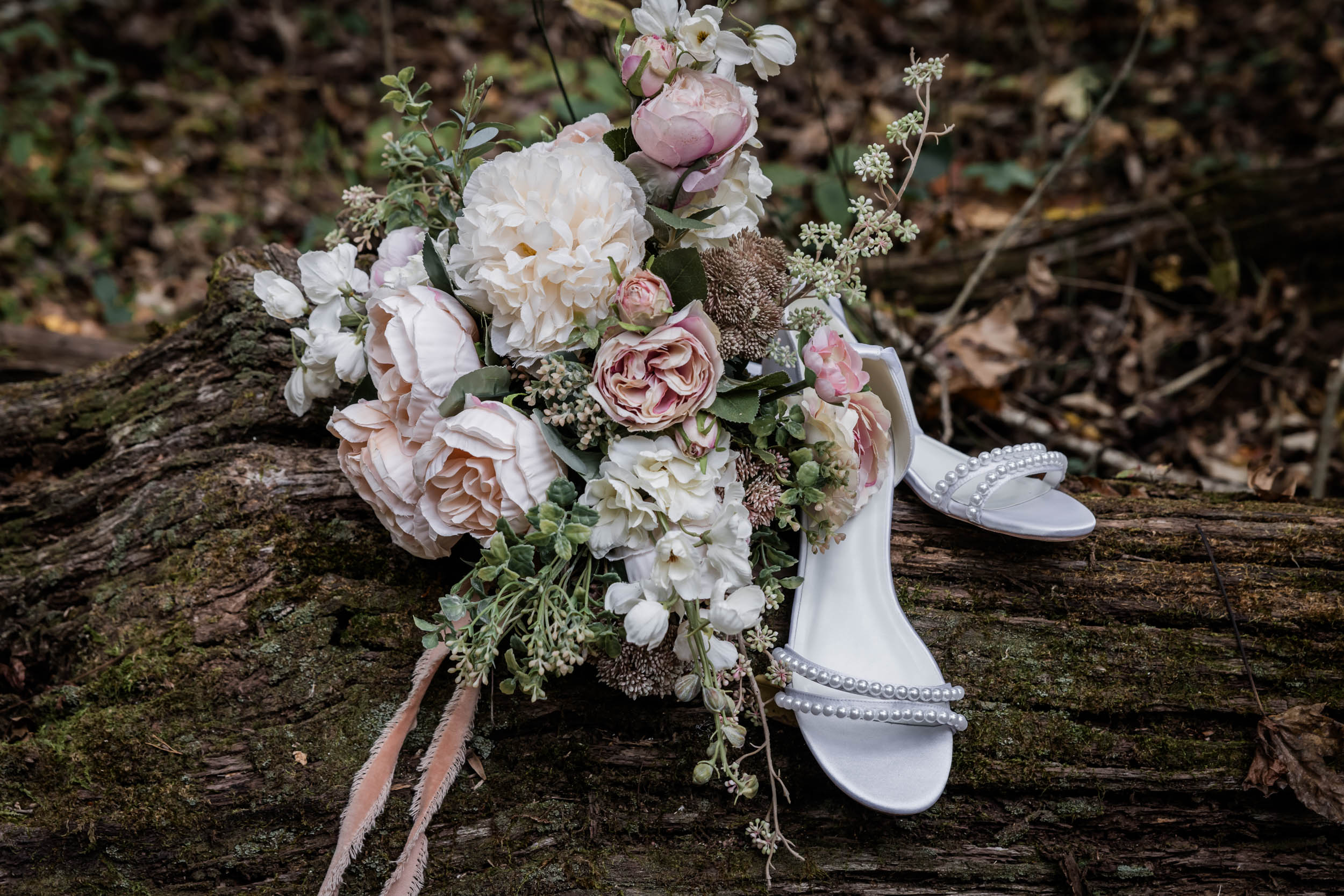 Wedding Bouquet and Wedding Shoes