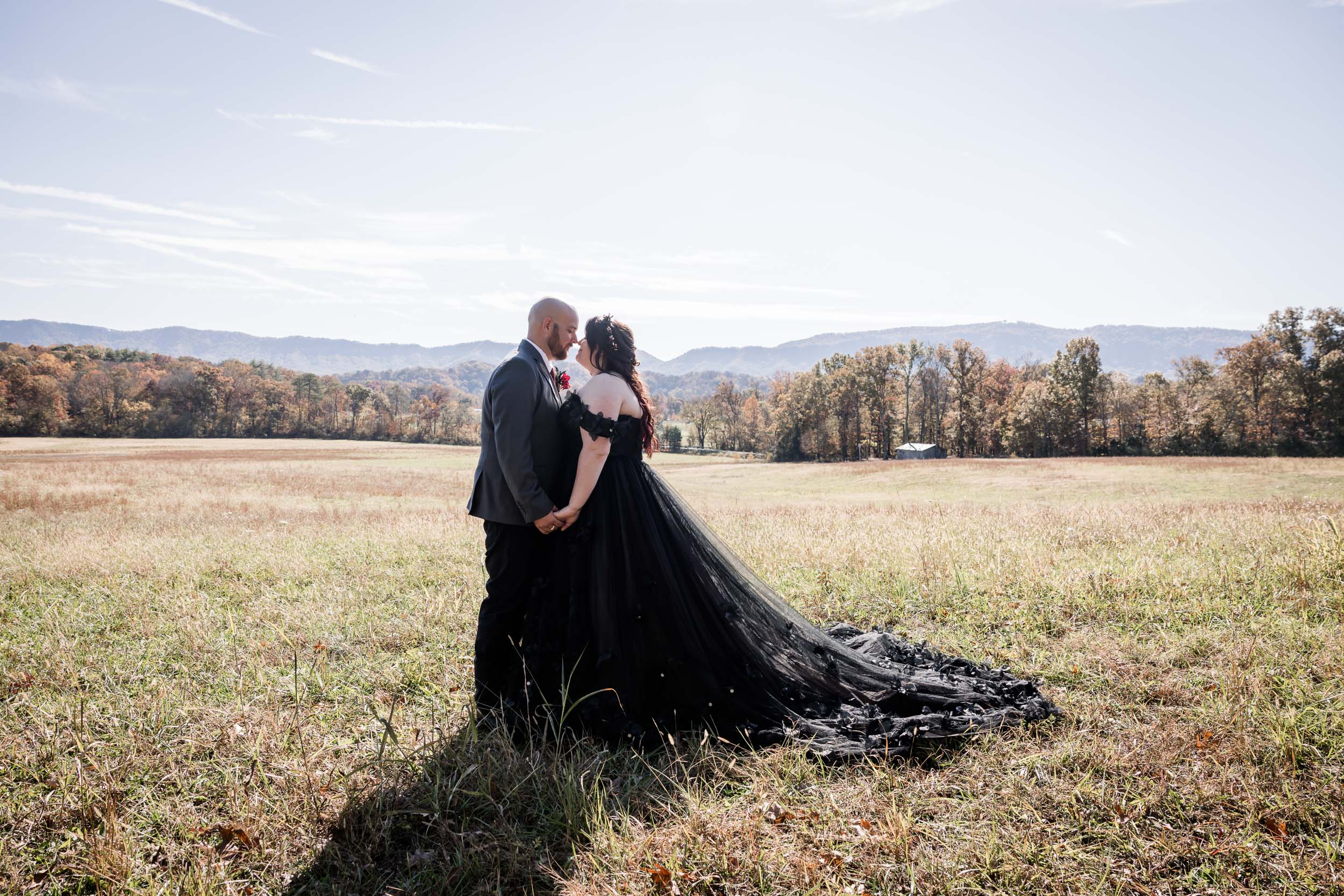 Smoky Mountain Bride and Groom 