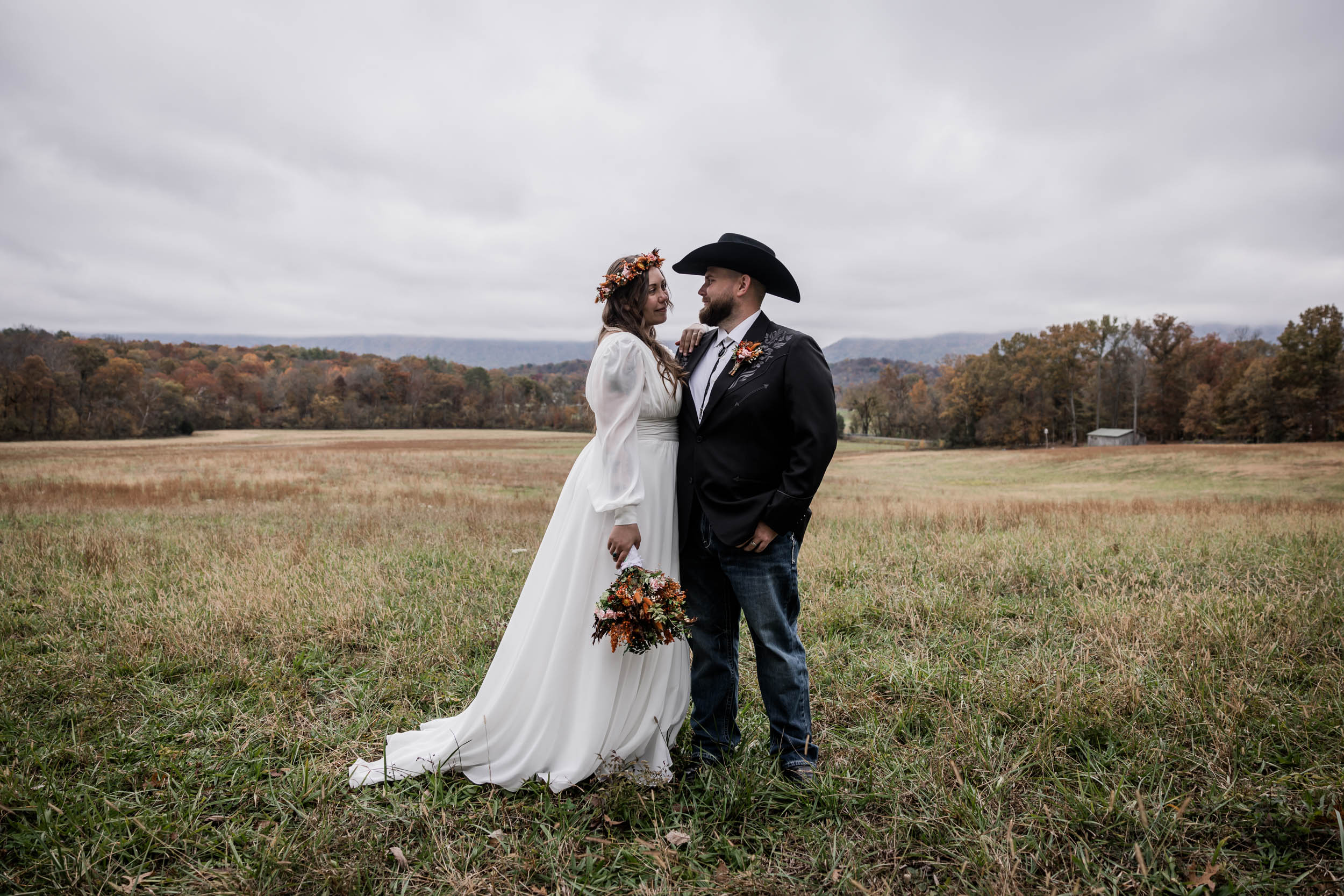 Earthy Boho Smoky Mountain Wedding