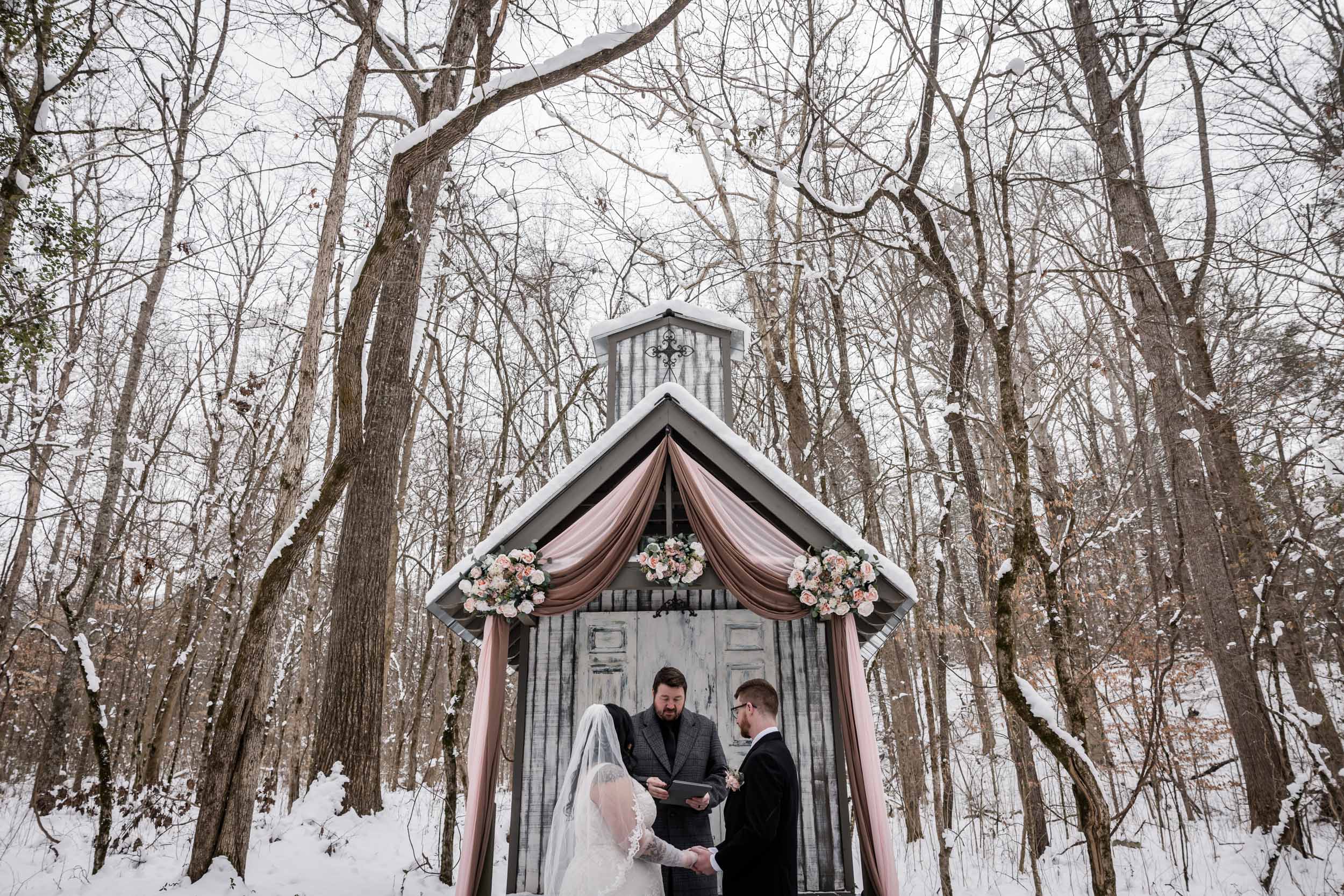 Snowy Elopement Photography 