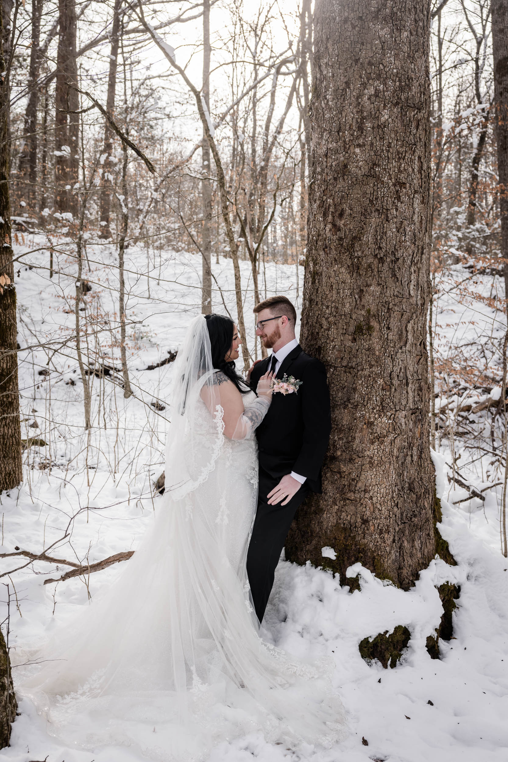 Snowy Smoky Mountain Elopement 