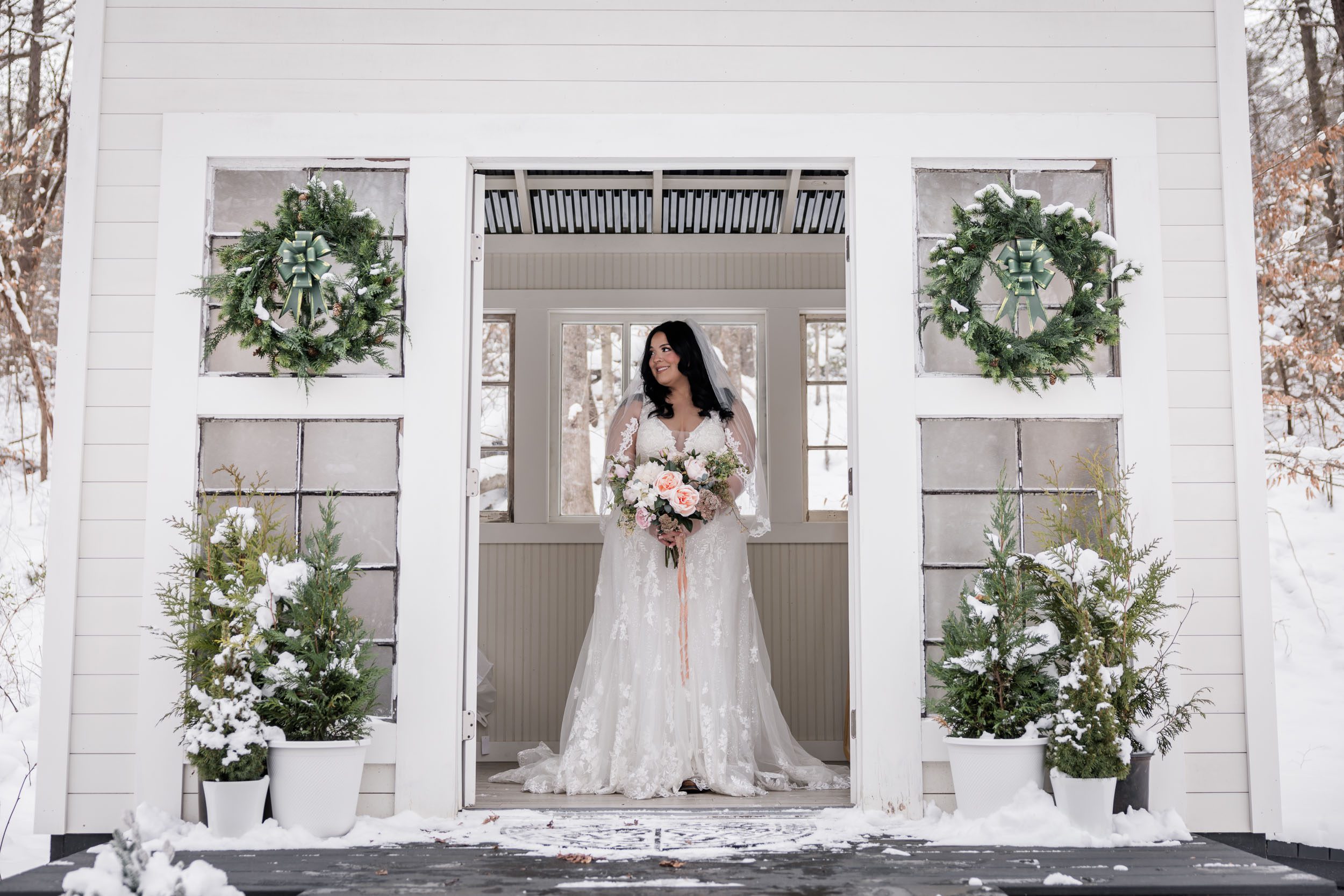 Snowy Bridal Photography 