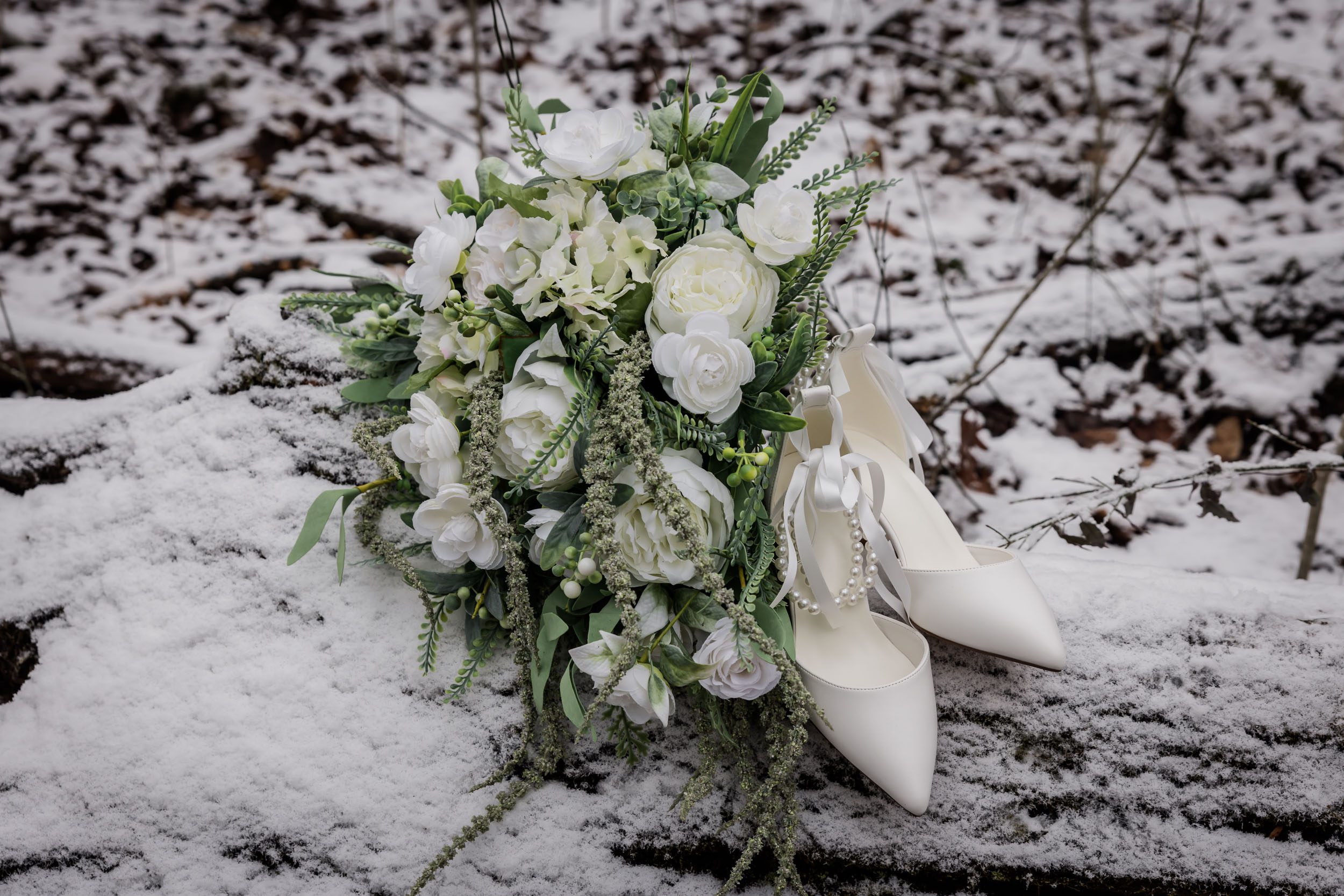 Wedding Bouquet and Wedding Shoes 