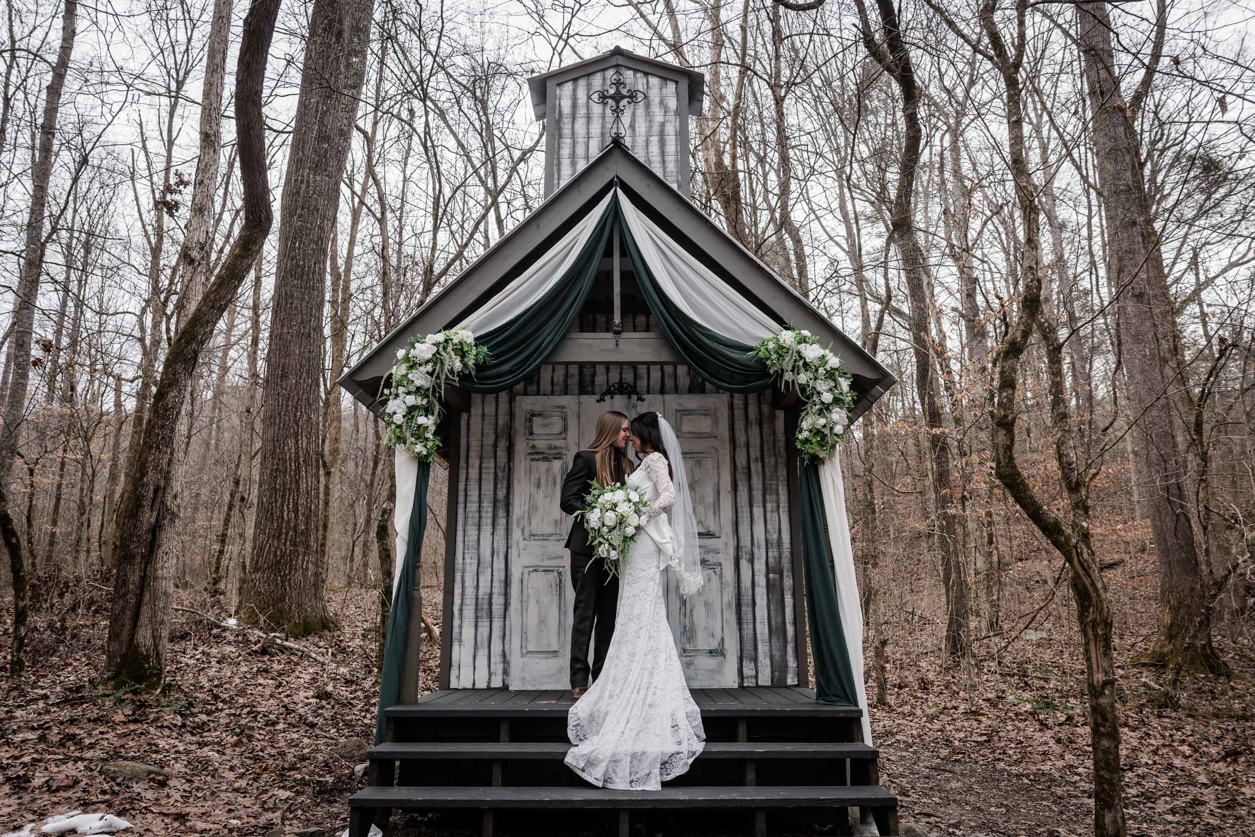 Green and Gold Forest Wedding 
