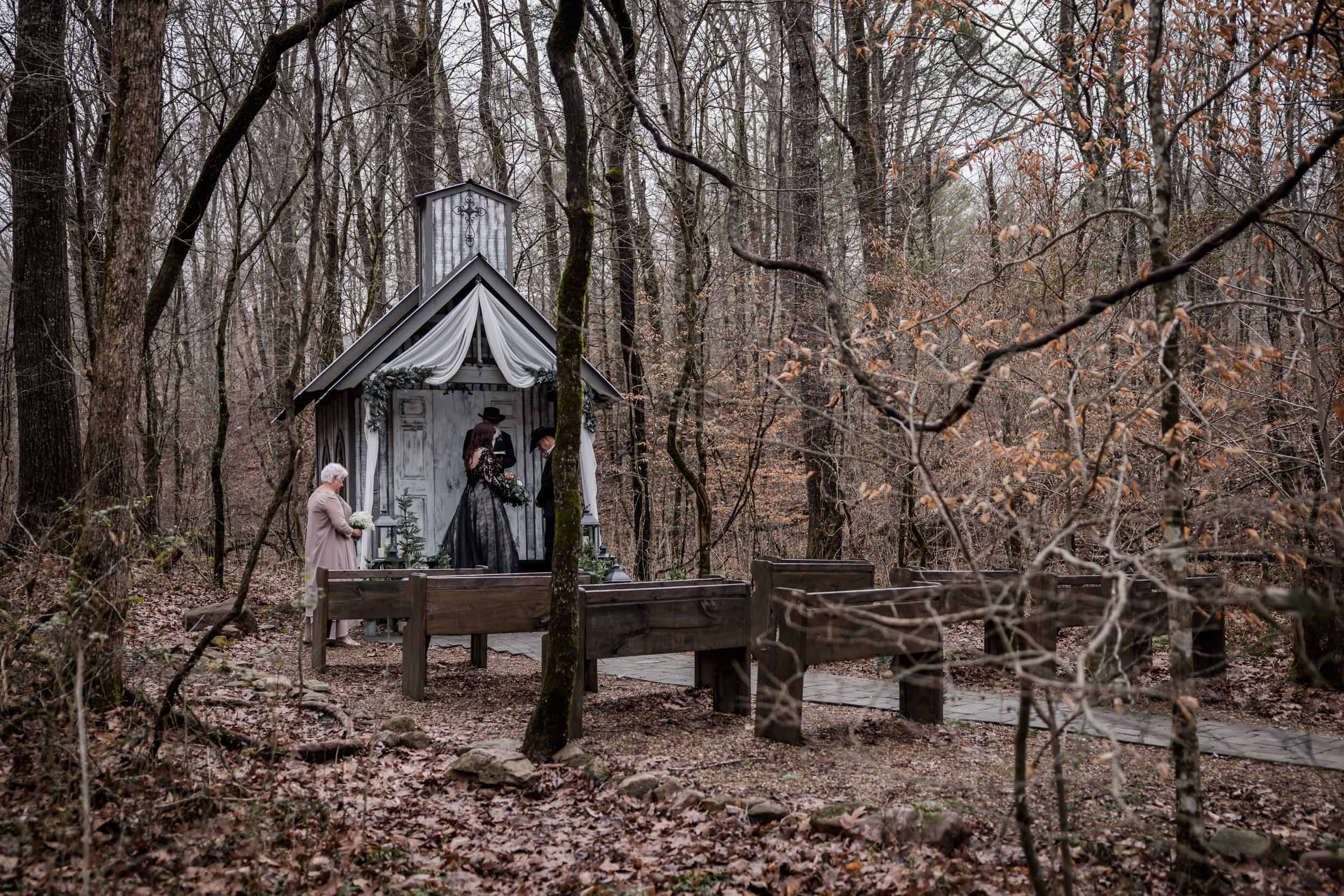 Dark Smoky Mountain Elopement 