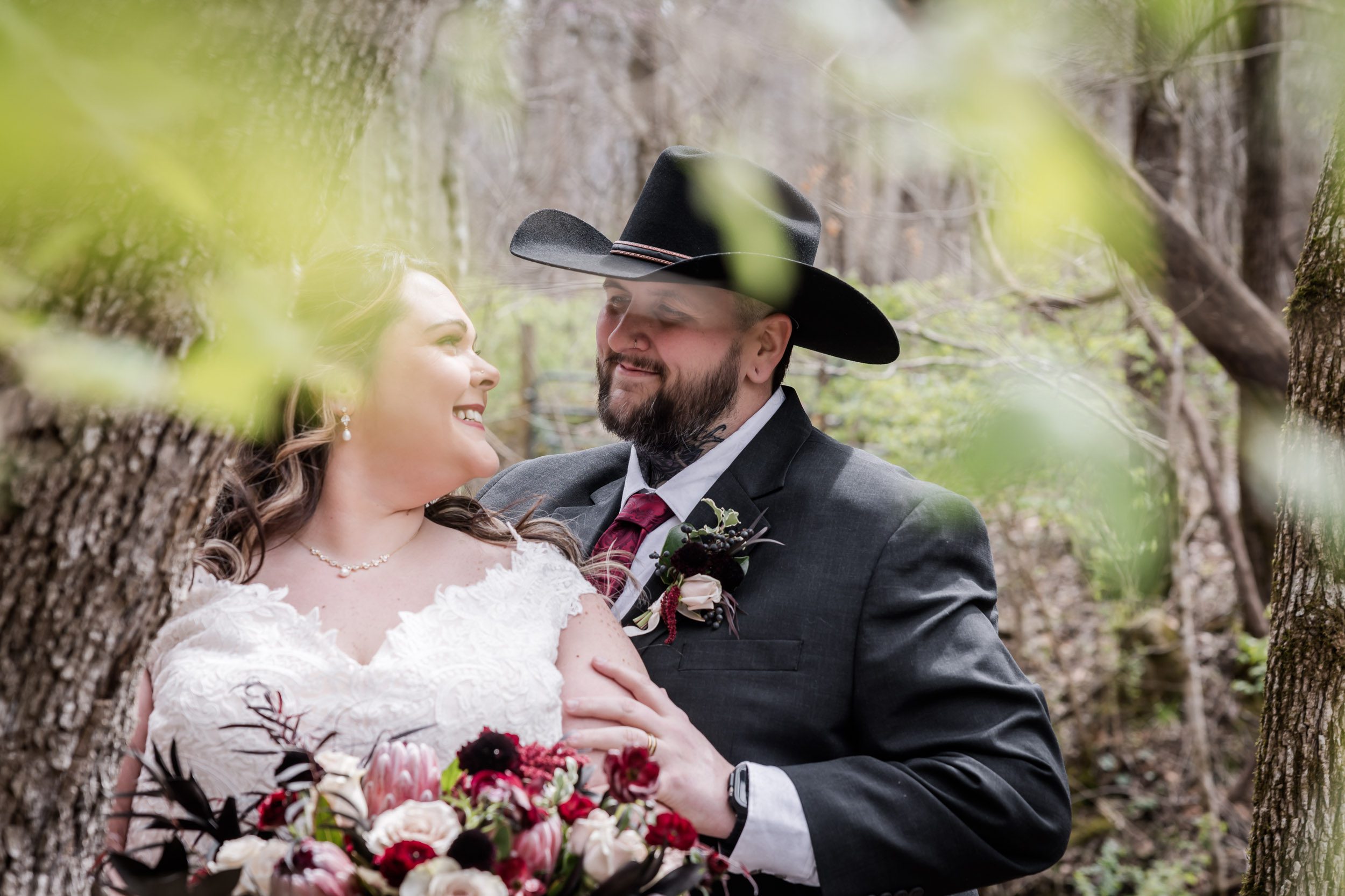 Smoky Mountain Bride and Groom 