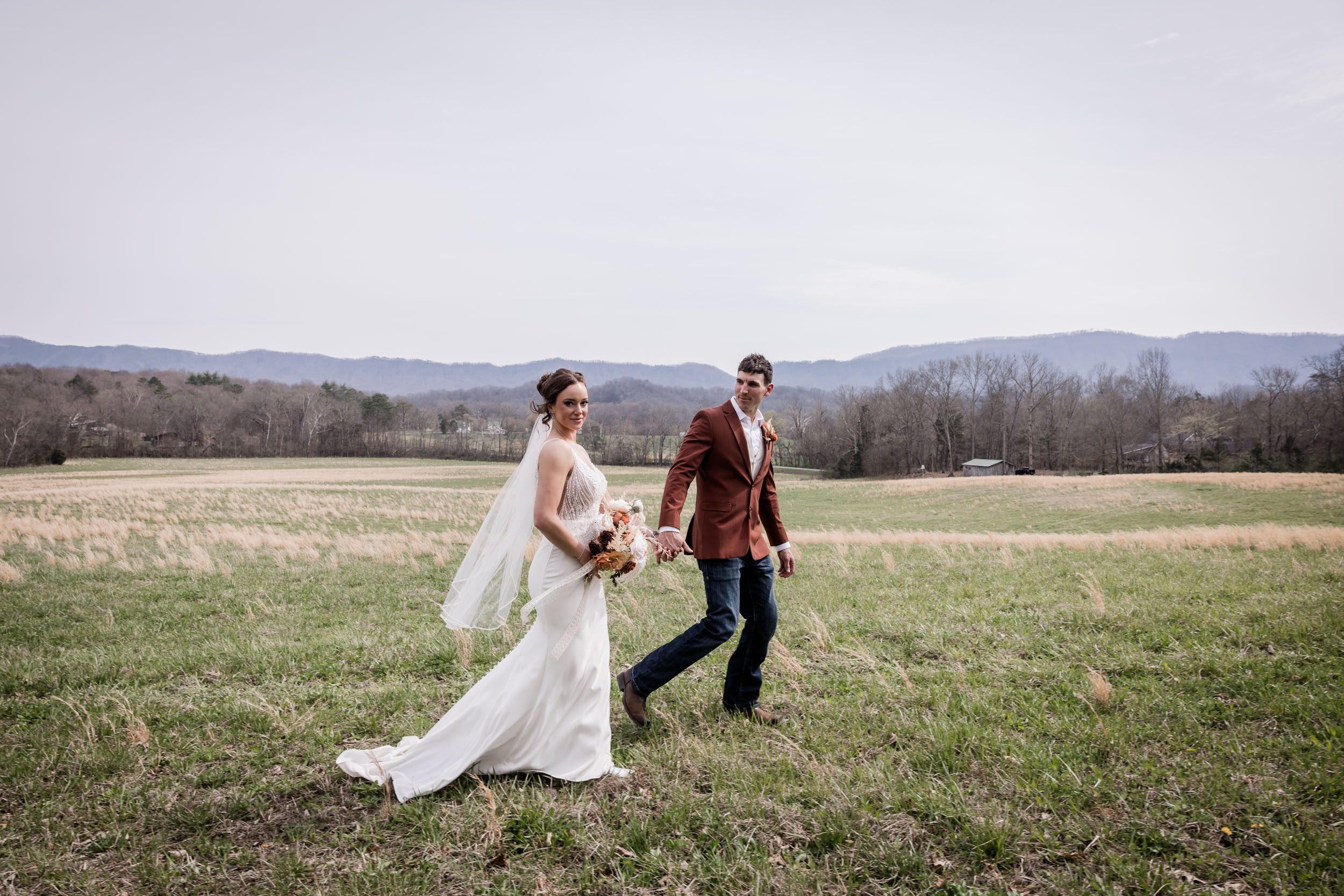 Smoky Mountain Bride and Groom 