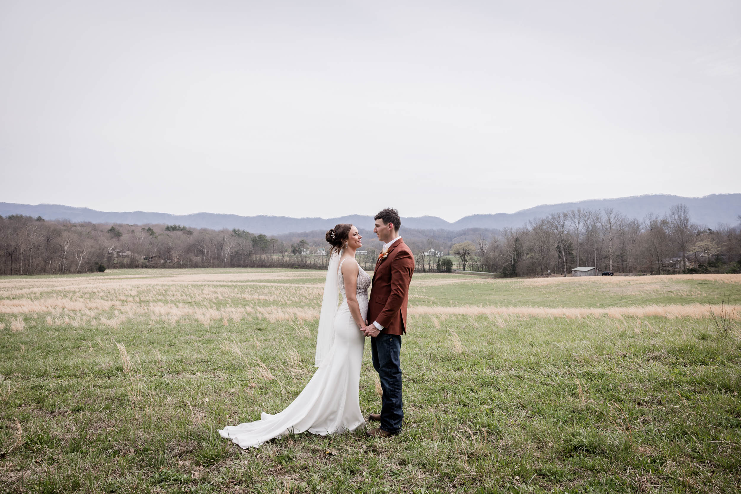 Smoky Mountain Bride and Groom 