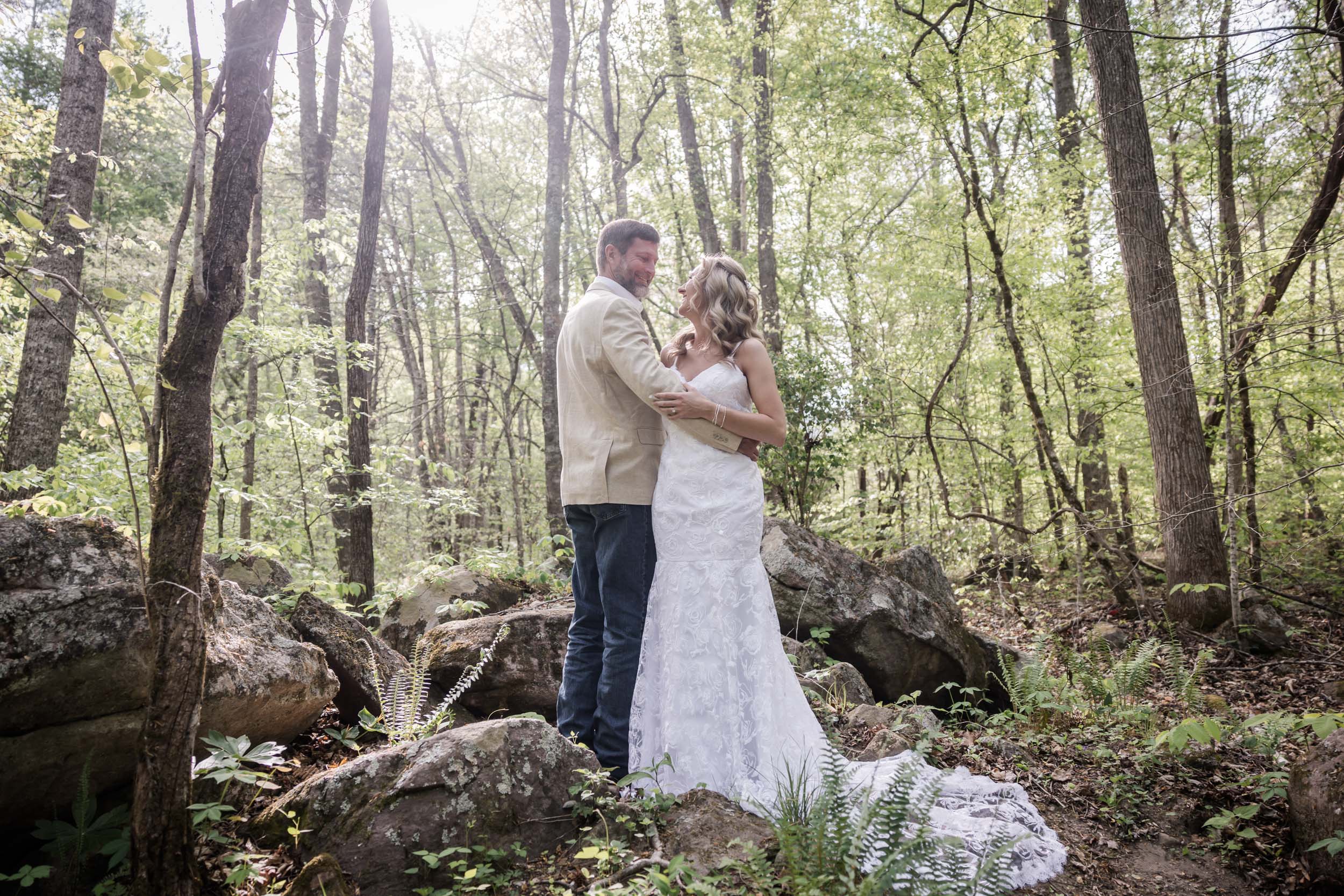 Smoky Mountain Bride and Groom 