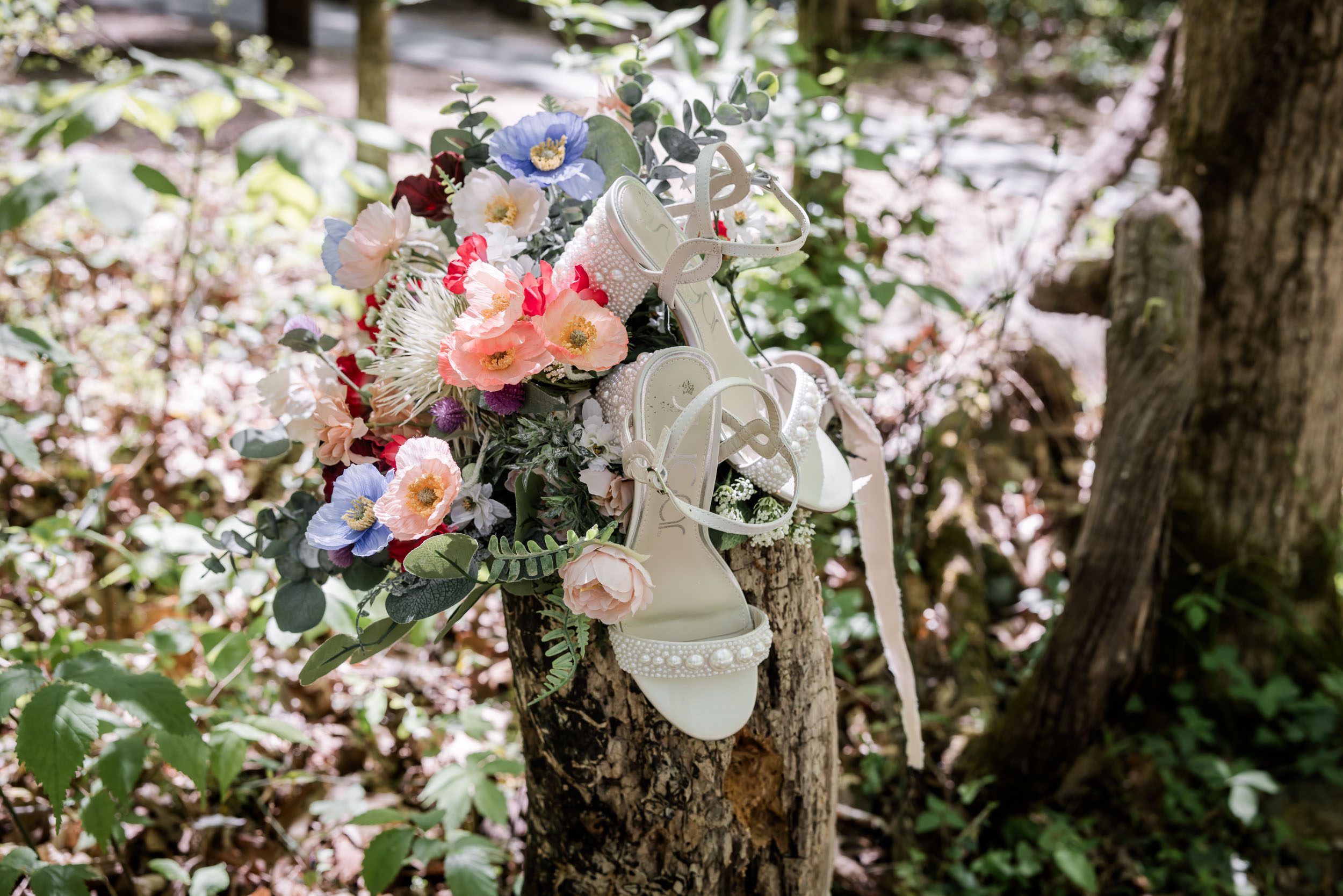 Wedding Bouquet and Wedding Shoes 