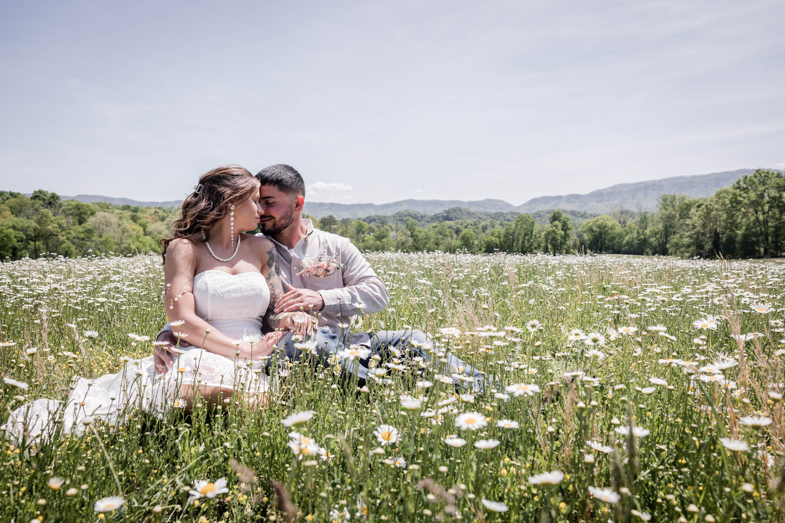 Daisy Field Wedding Photo 